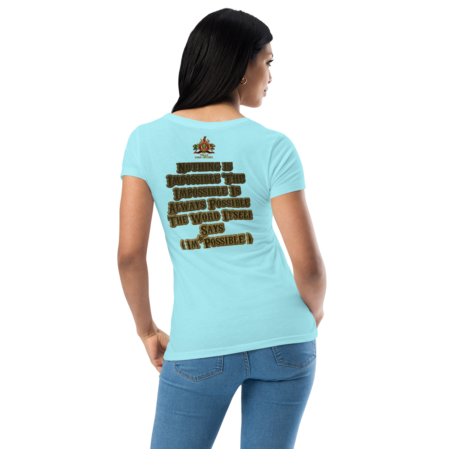 KHNUM - BYRD OF THE 7SEAS GODS APPAREL - BROWN - Goddess/Women fitted t-shirt