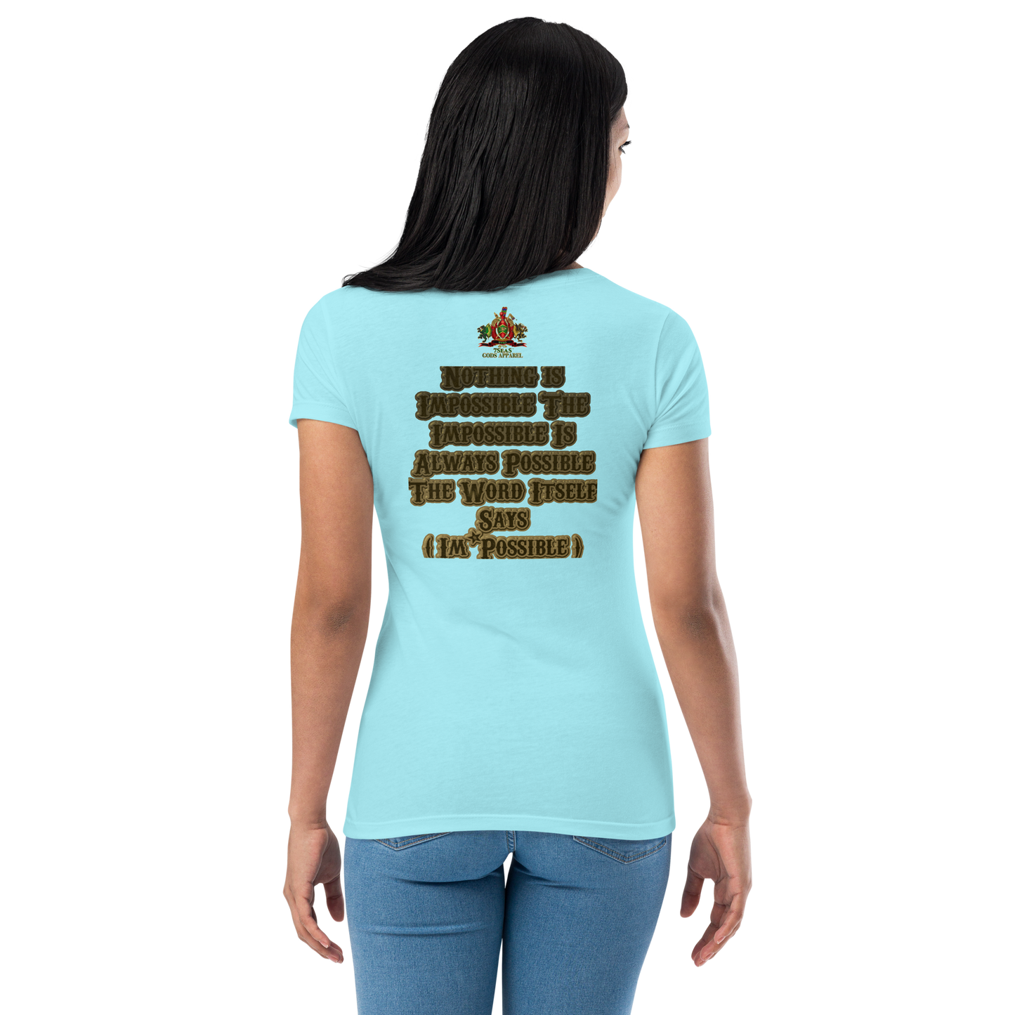 KHNUM - BYRD OF THE 7SEAS GODS APPAREL - BROWN - Goddess/Women fitted t-shirt