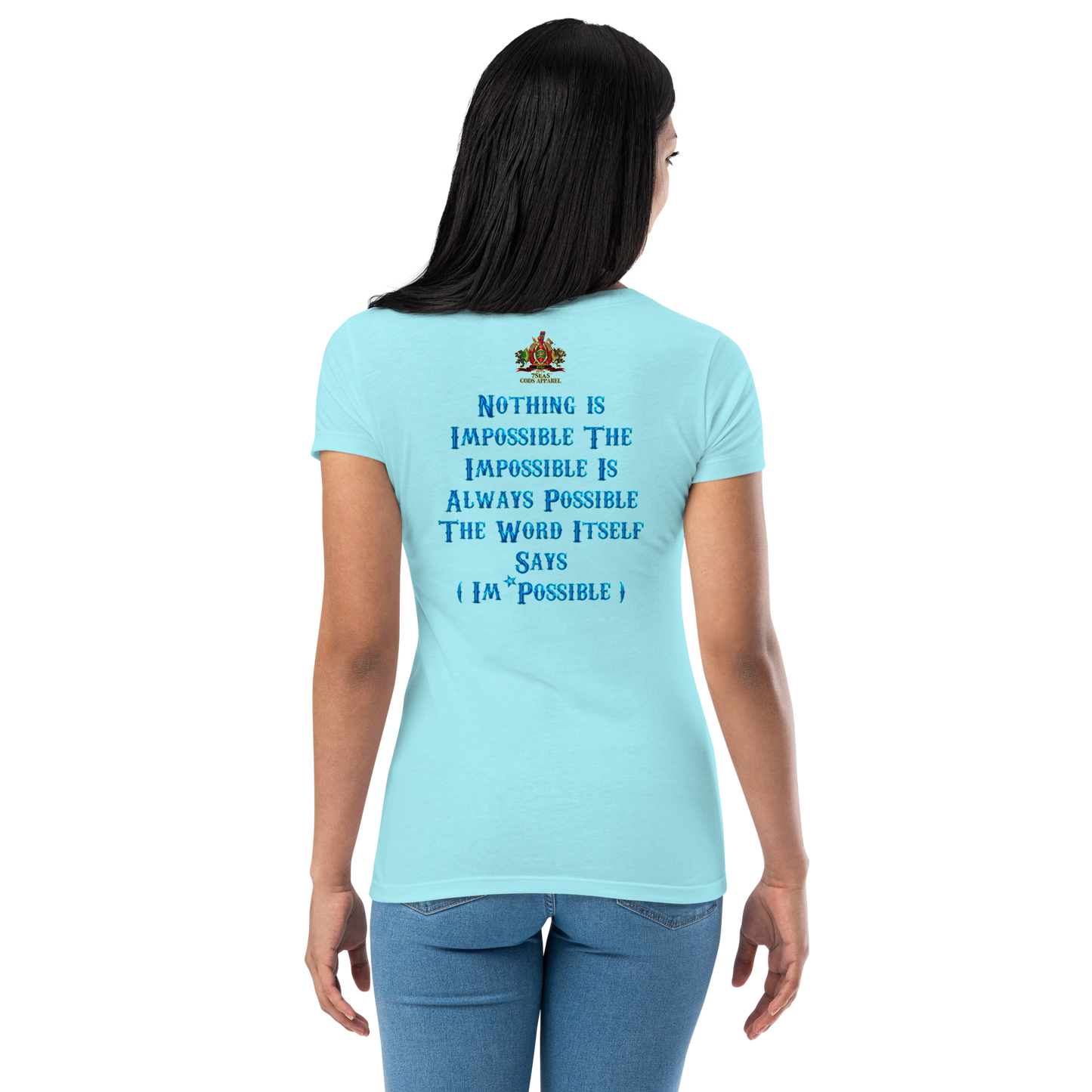 PTAH - BYRD OF THE 7SEAS GODS APPAREL - BLUE - Goddess/Women fitted t-shirt