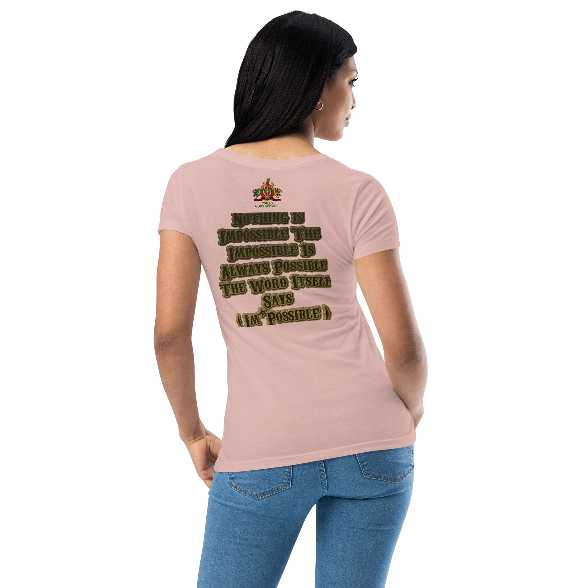 KHNUM - BYRD OF THE 7SEAS GODS APPAREL - BROWN - Goddess/Women fitted t-shirt