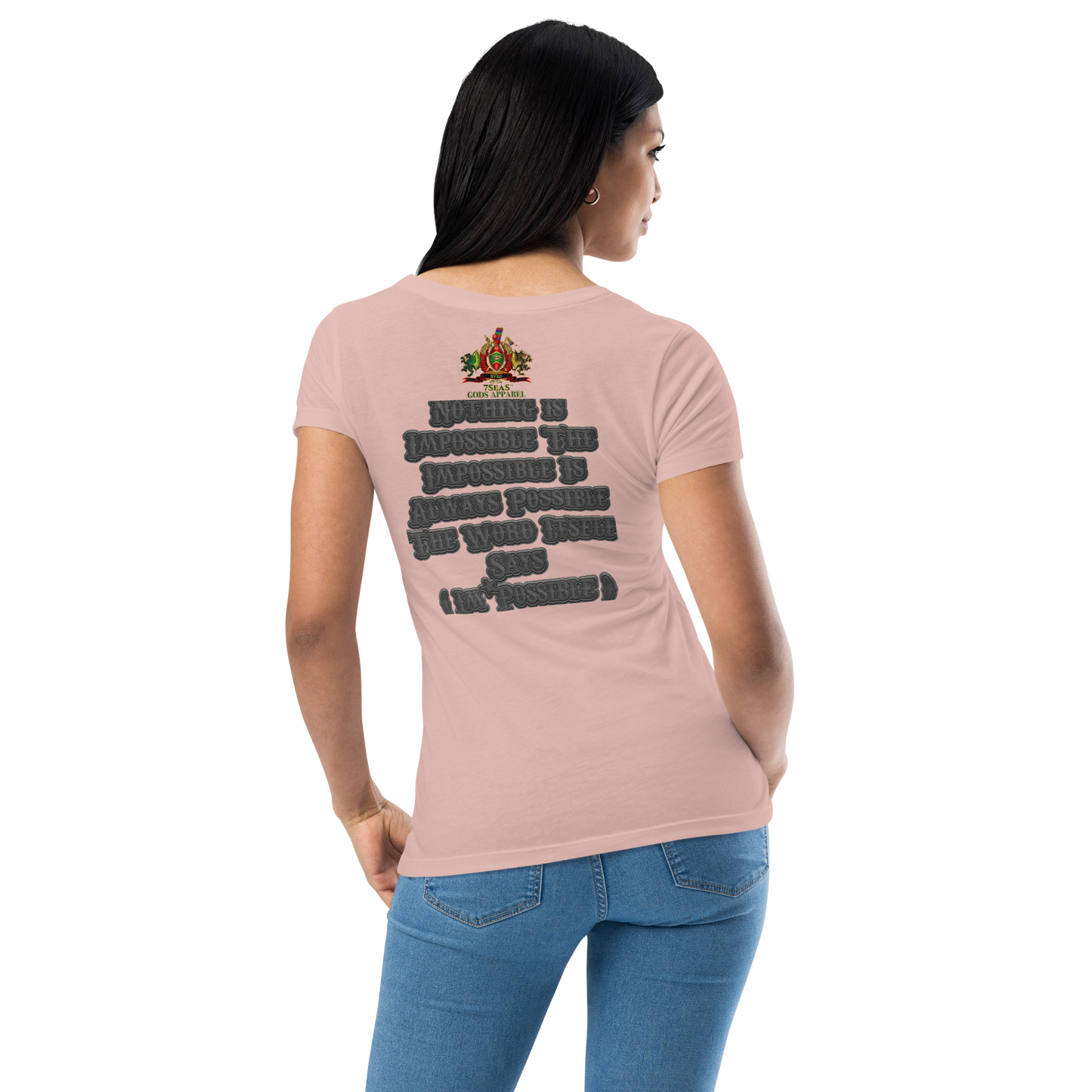 AMUN MIN - Grey - BYRD OF THE 7SEAS GODS APPAREL - Goddess’s/Girls Women’s fitted t-shirt