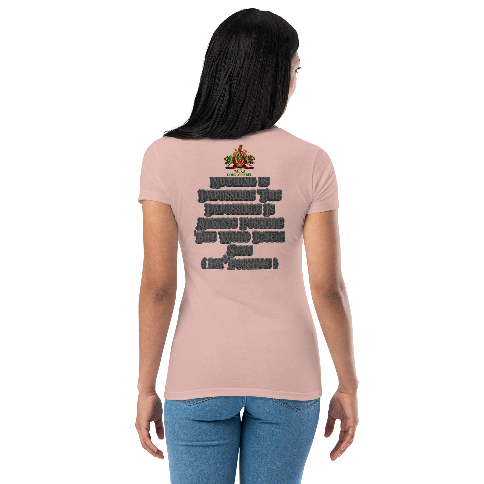 AMUN MIN - Grey - BYRD OF THE 7SEAS GODS APPAREL - Goddess’s/Girls Women’s fitted t-shirt