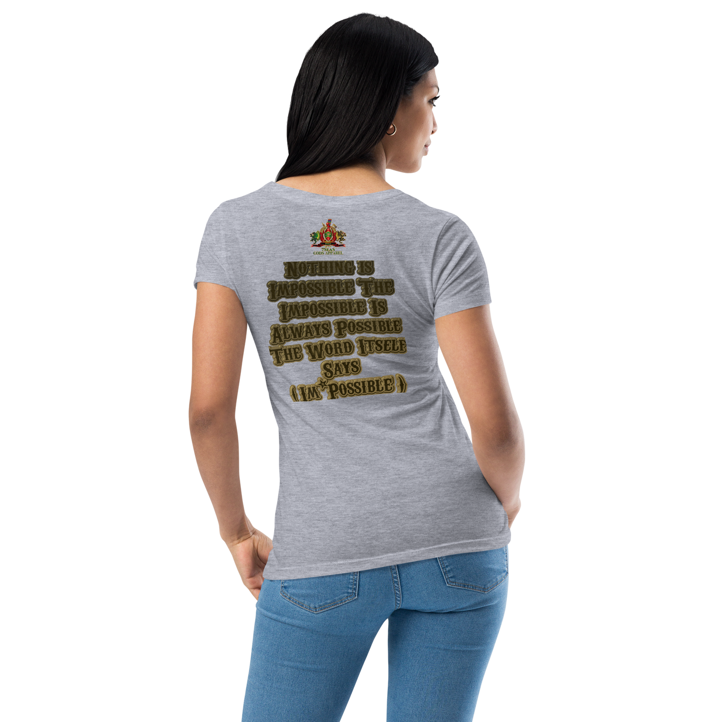 KHNUM - BYRD OF THE 7SEAS GODS APPAREL - BROWN - Goddess/Women fitted t-shirt