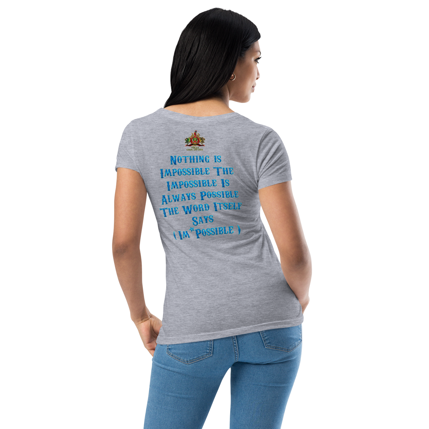 PTAH - BYRD OF THE 7SEAS GODS APPAREL - BLUE - Goddess/Women fitted t-shirt