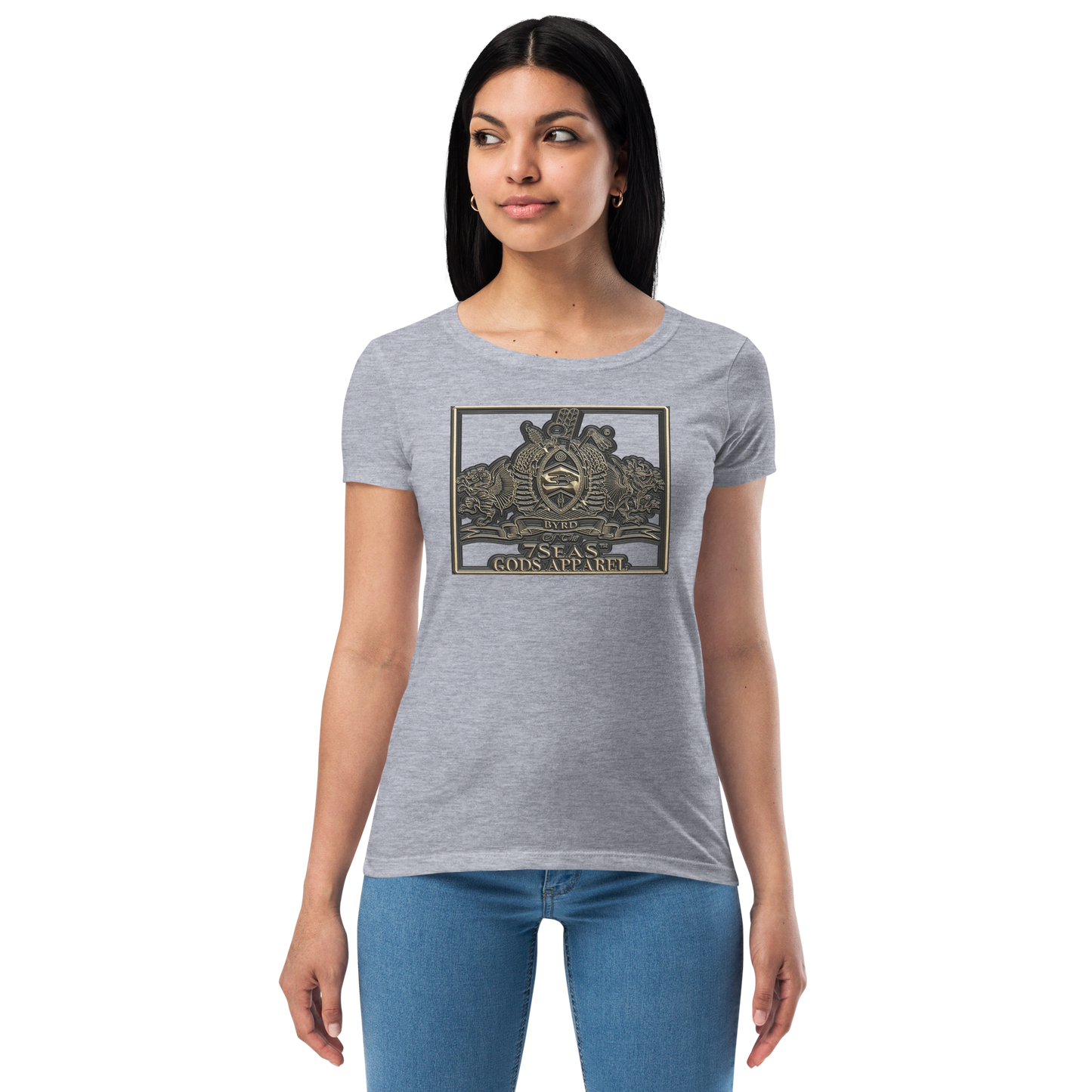 KHNUM - BYRD OF THE 7SEAS GODS APPAREL - BROWN - Goddess/Women fitted t-shirt