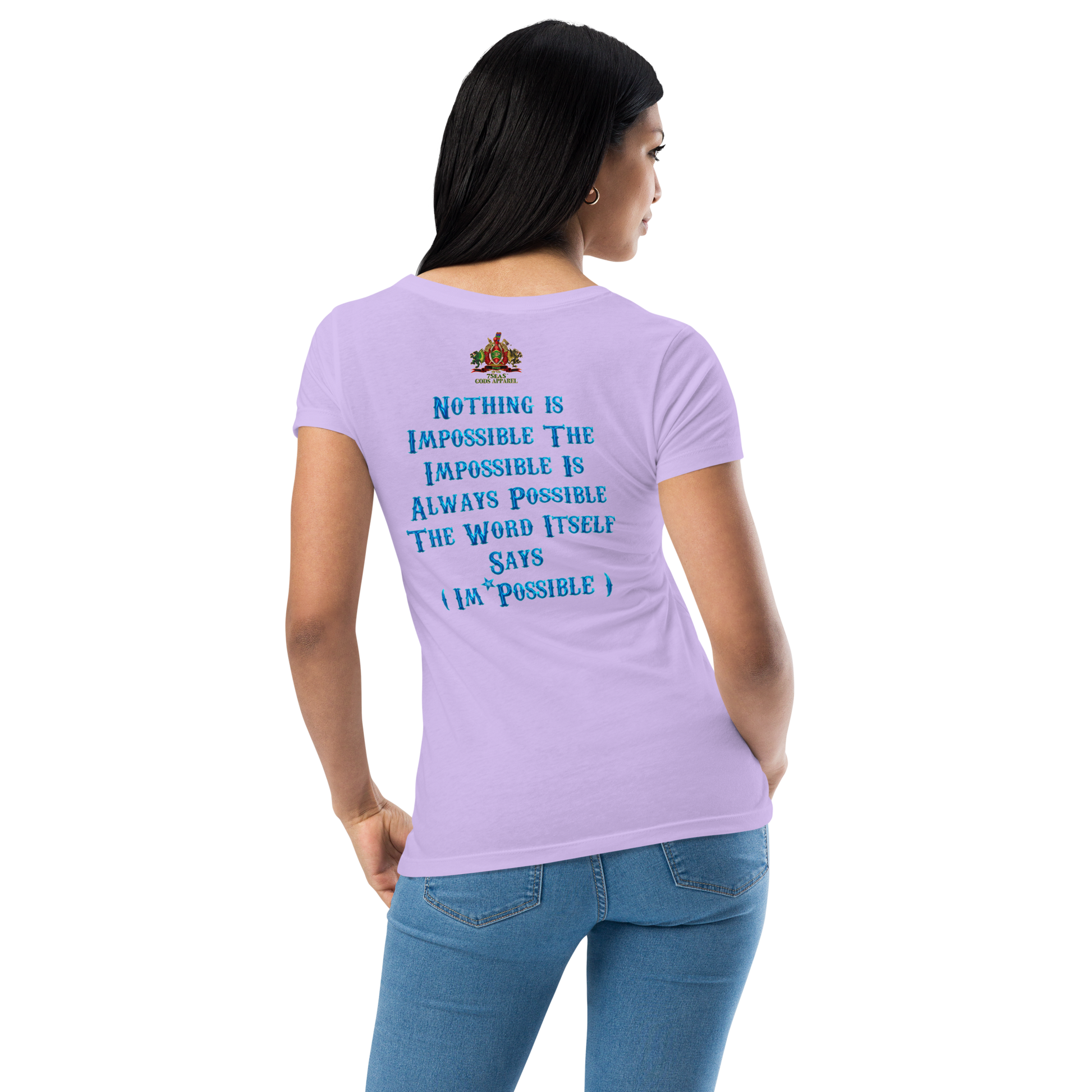 PTAH - BYRD OF THE 7SEAS GODS APPAREL - BLUE - Goddess/Women fitted t-shirt