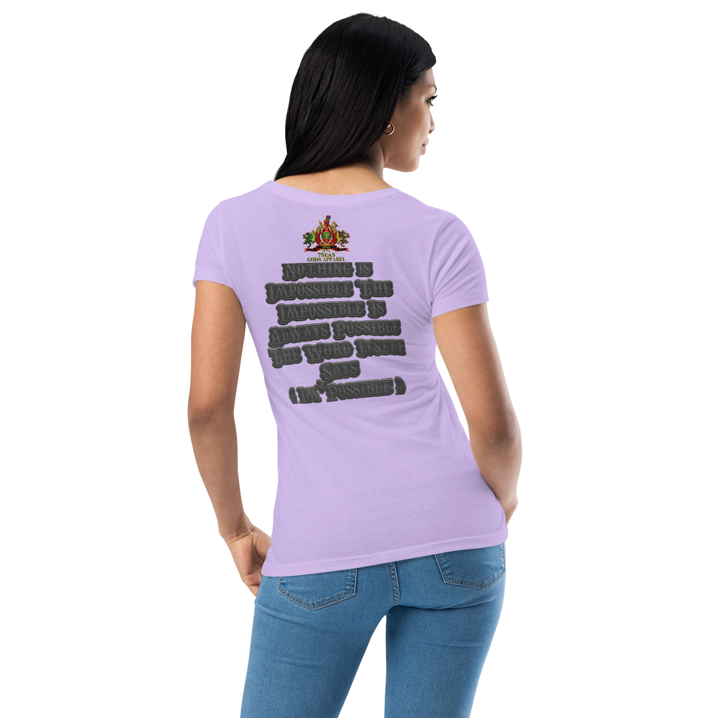 AMUN MIN - Grey - BYRD OF THE 7SEAS GODS APPAREL - Goddess’s/Girls Women’s fitted t-shirt