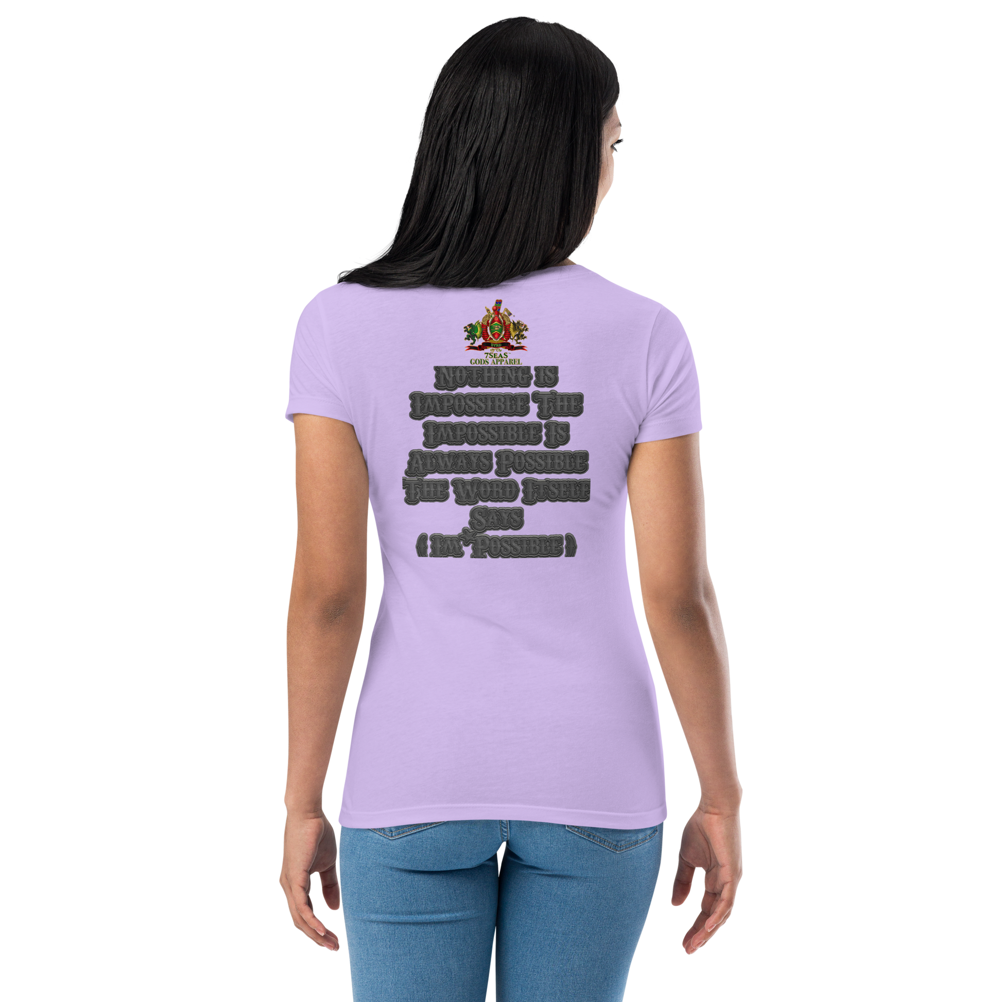 AMUN MIN - Grey - BYRD OF THE 7SEAS GODS APPAREL - Goddess’s/Girls Women’s fitted t-shirt