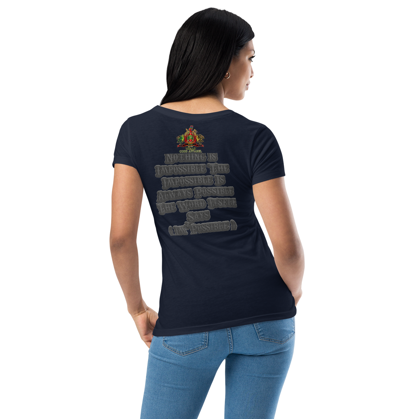 AMUN MIN - Grey - BYRD OF THE 7SEAS GODS APPAREL - Goddess’s/Girls Women’s fitted t-shirt