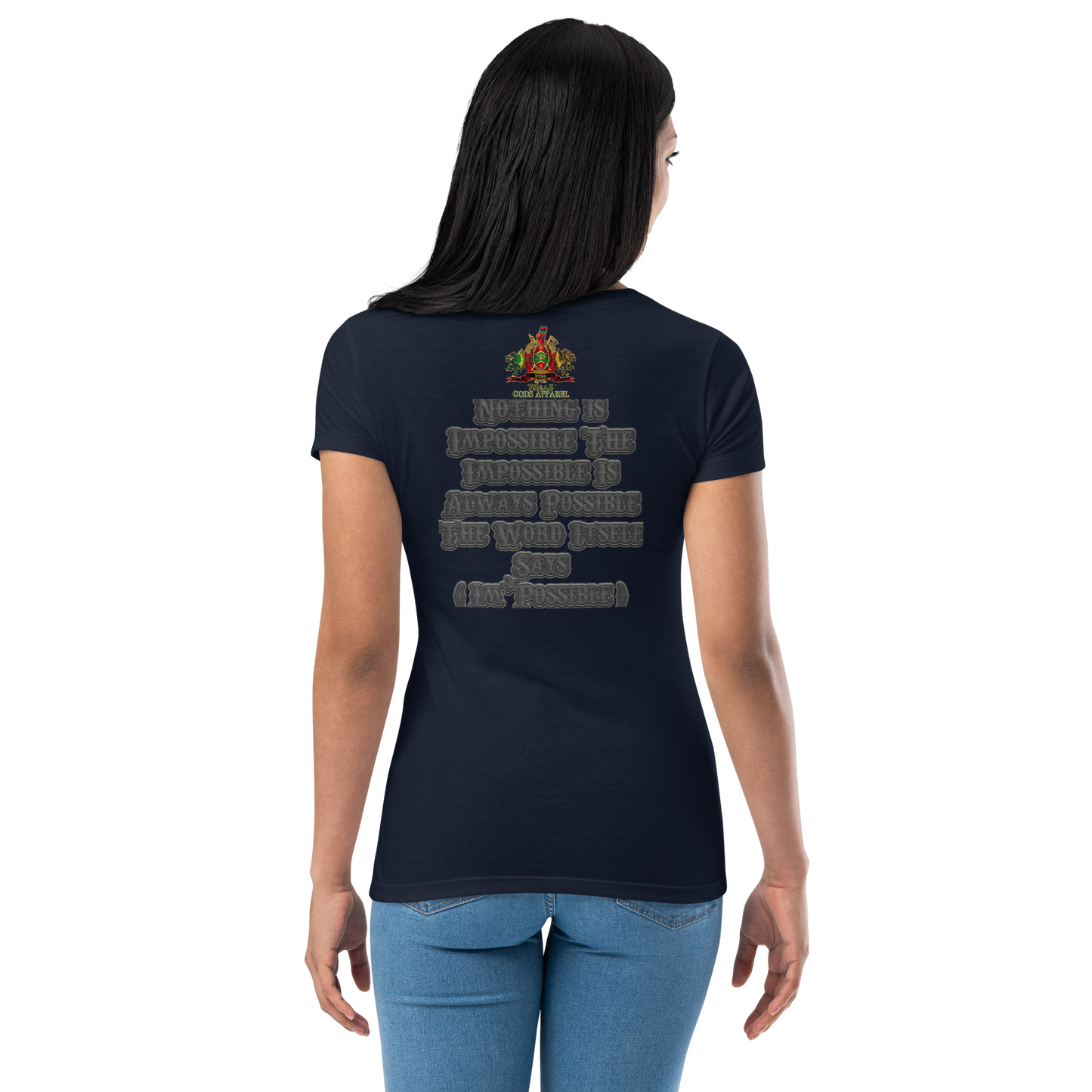 AMUN MIN - Grey - BYRD OF THE 7SEAS GODS APPAREL - Goddess’s/Girls Women’s fitted t-shirt