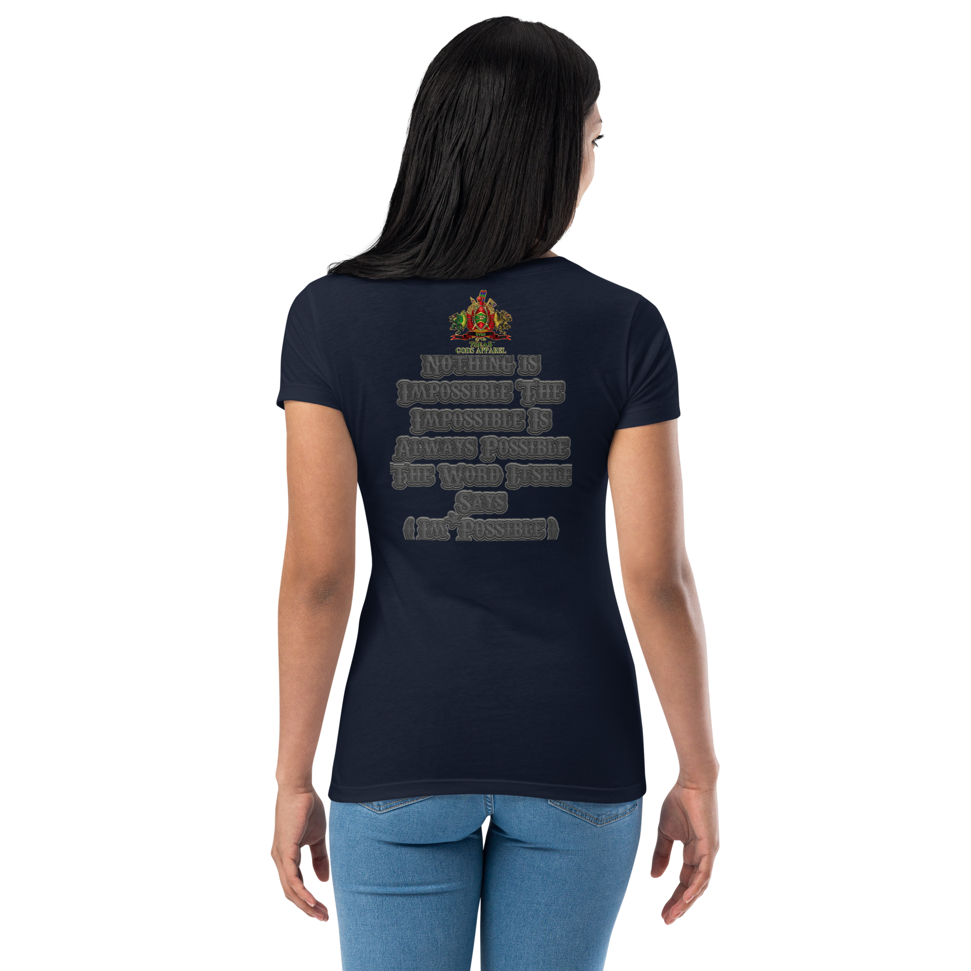 AMUN MIN - Grey - BYRD OF THE 7SEAS GODS APPAREL - Goddess’s/Girls Women’s fitted t-shirt