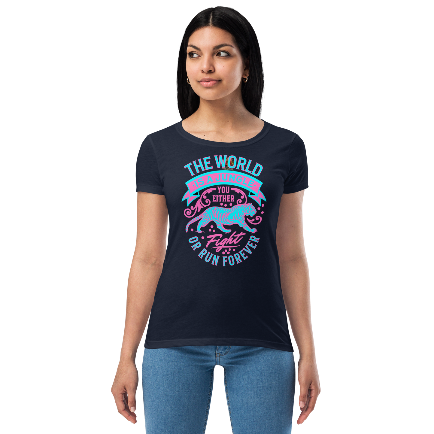 World Is A Jungle - BYRD OF THE 7SEAS GODS APPAREL - TIGER EDITION - YEMAYA - Goddess/Women fitted t-shirt