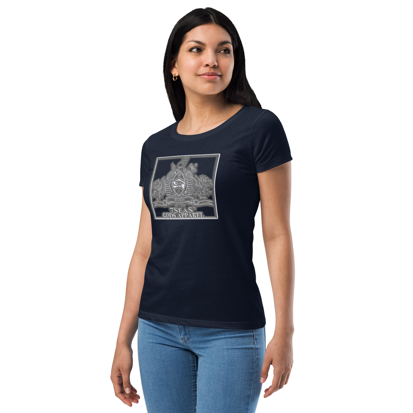 AMUN MIN - Grey - BYRD OF THE 7SEAS GODS APPAREL - Goddess’s/Girls Women’s fitted t-shirt