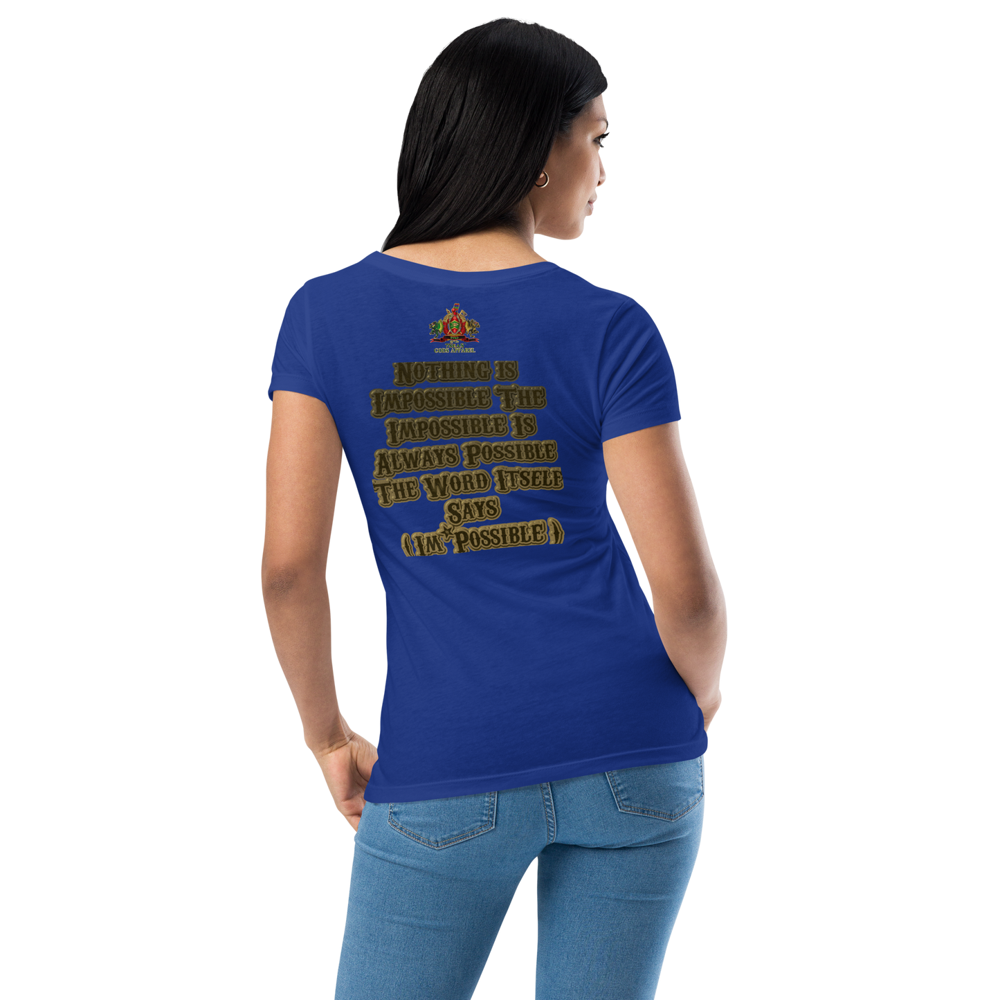 KHNUM - BYRD OF THE 7SEAS GODS APPAREL - BROWN - Goddess/Women fitted t-shirt