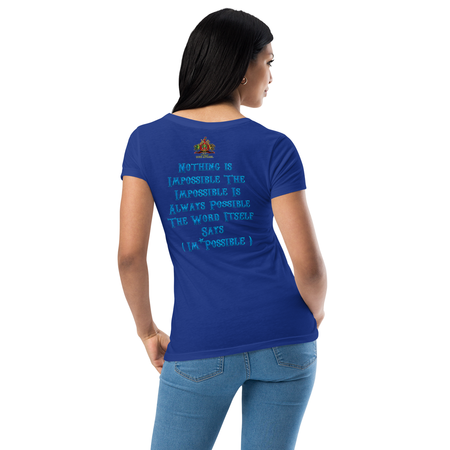 PTAH - BYRD OF THE 7SEAS GODS APPAREL - BLUE - Goddess/Women fitted t-shirt