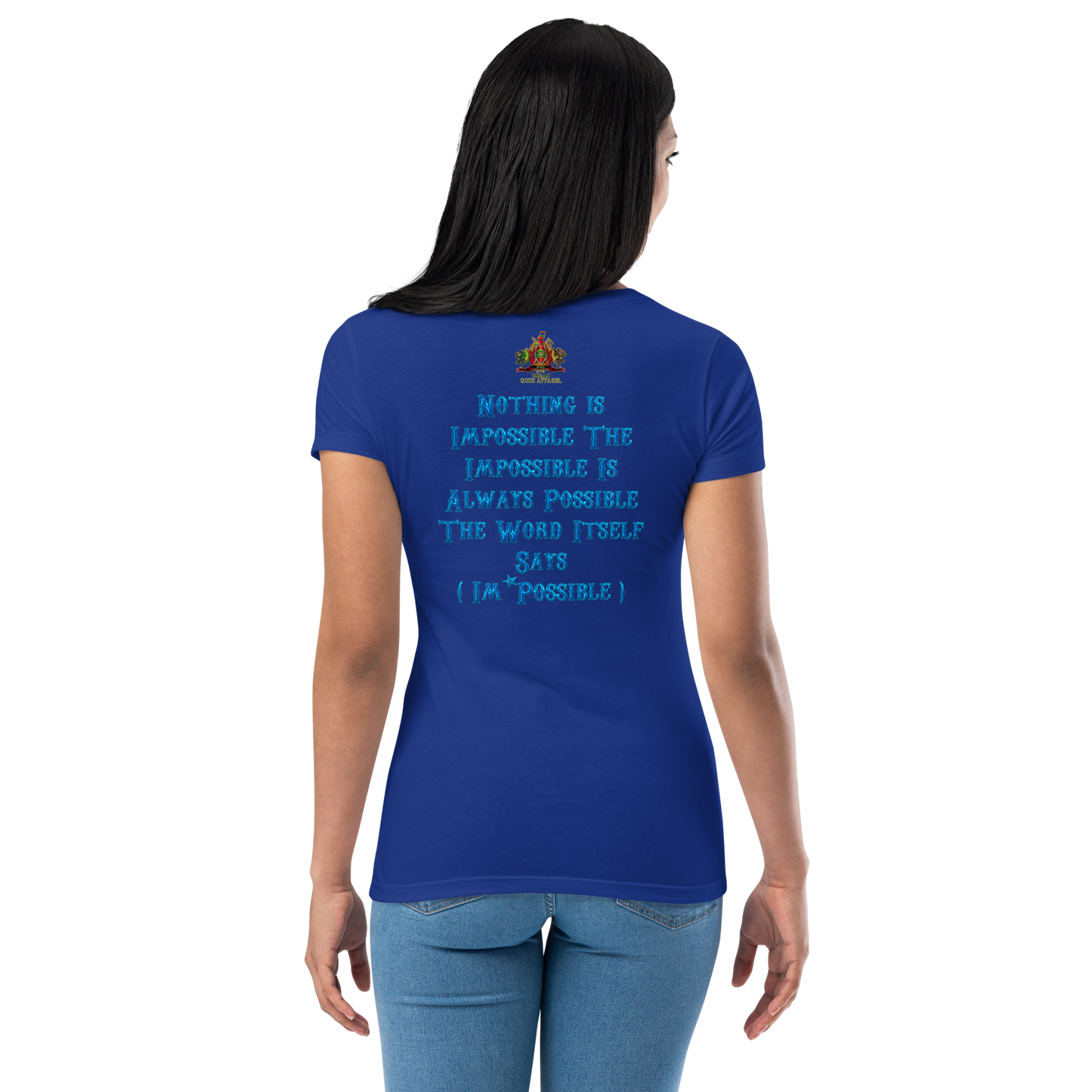 PTAH - BYRD OF THE 7SEAS GODS APPAREL - BLUE - Goddess/Women fitted t-shirt