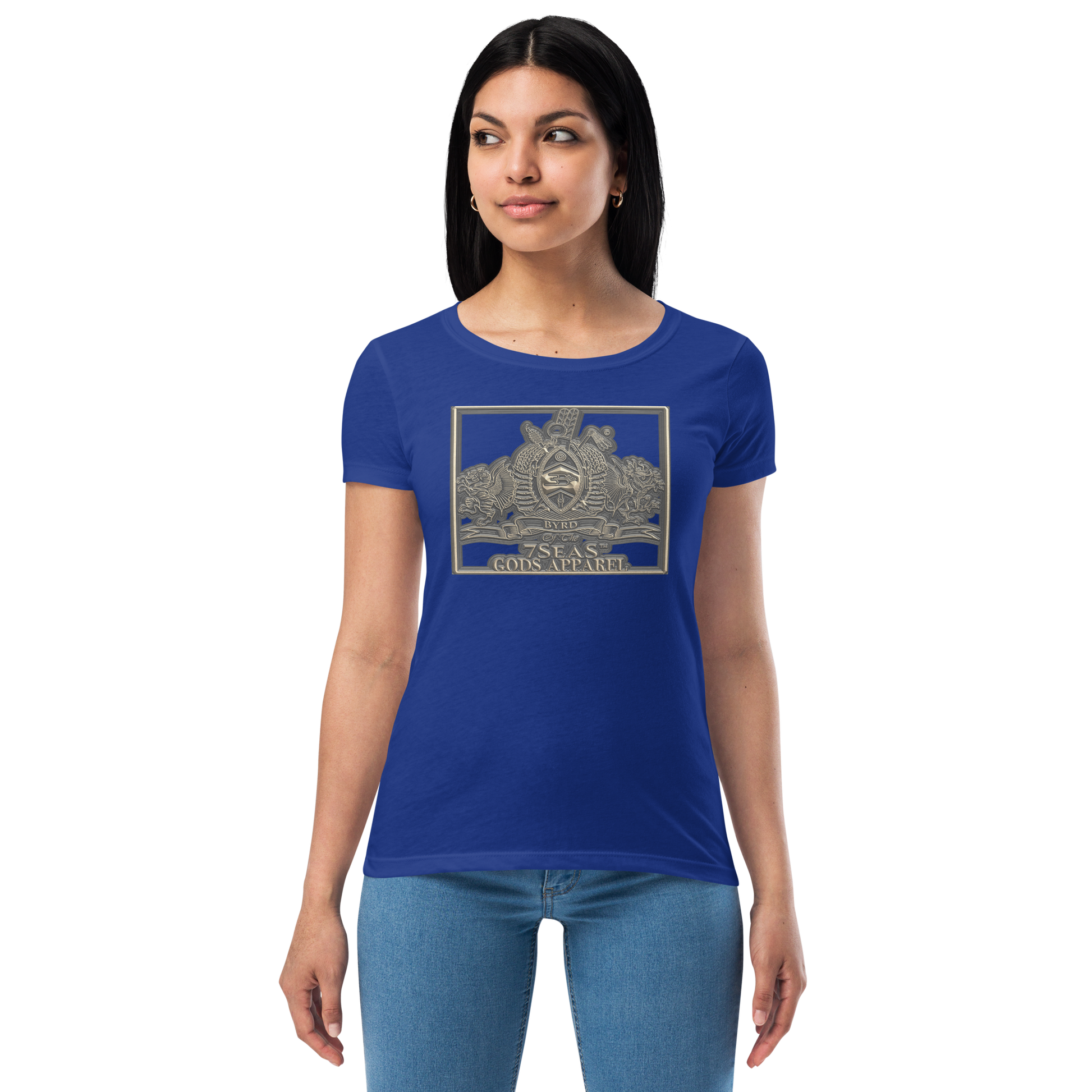 KHNUM - BYRD OF THE 7SEAS GODS APPAREL - BROWN - Goddess/Women fitted t-shirt