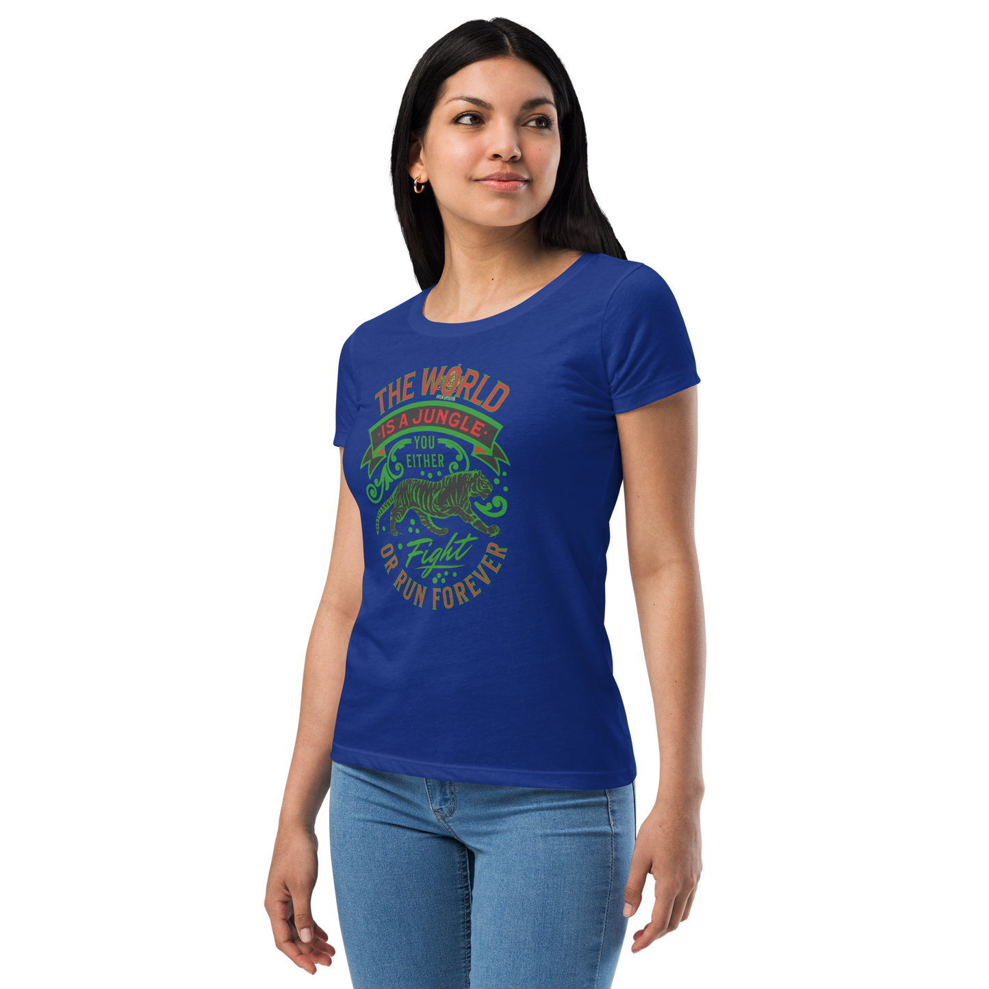 World Is A Jungle - BYRD OF THE 7SEAS GODS APPAREL - TIGER EDITION - ENBYRD - Goddess/Women fitted t-shirt