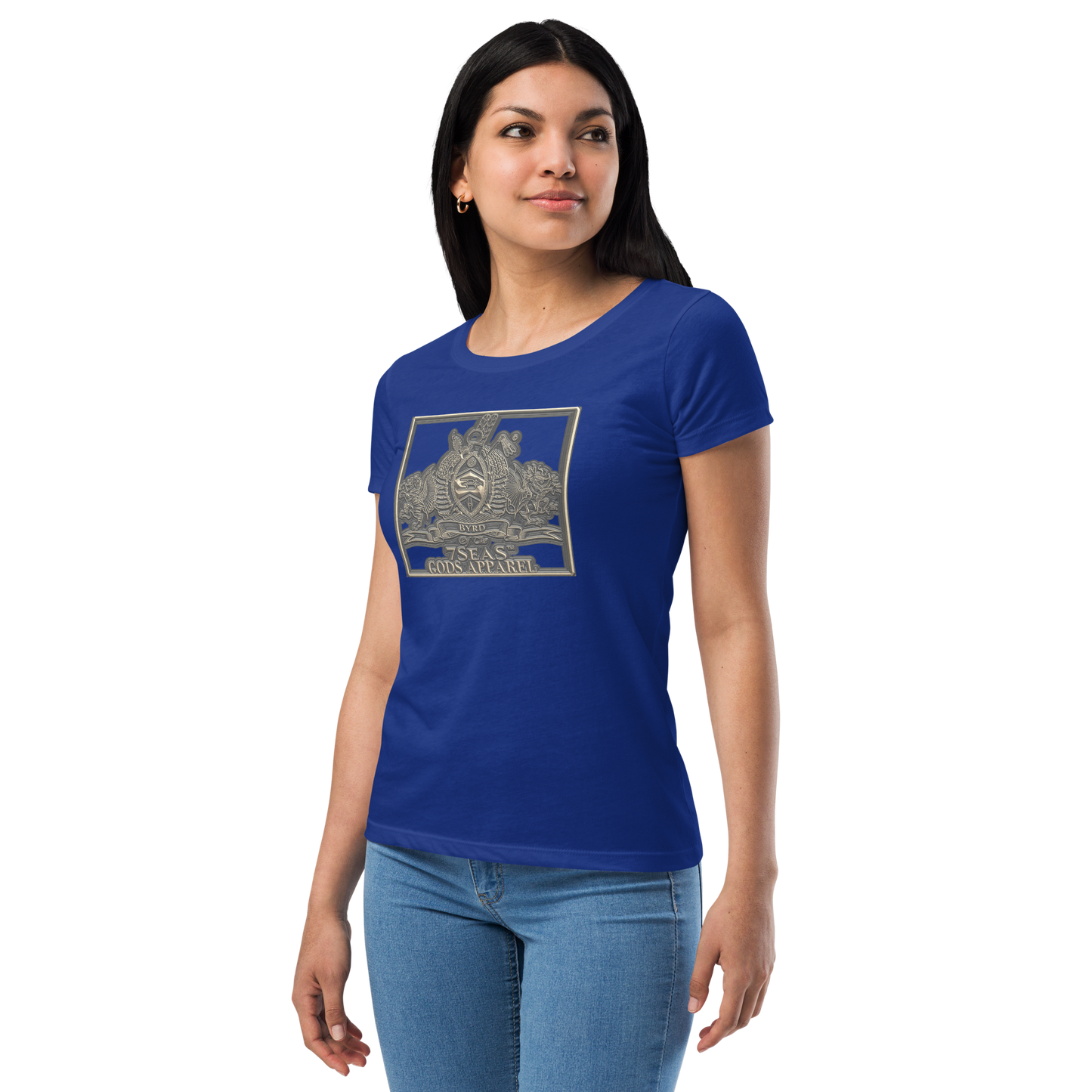 KHNUM - BYRD OF THE 7SEAS GODS APPAREL - BROWN - Goddess/Women fitted t-shirt