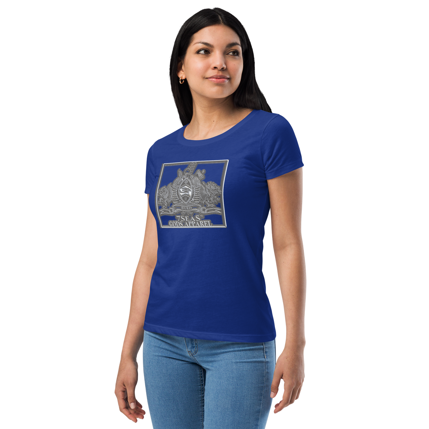 AMUN MIN - Grey - BYRD OF THE 7SEAS GODS APPAREL - Goddess’s/Girls Women’s fitted t-shirt