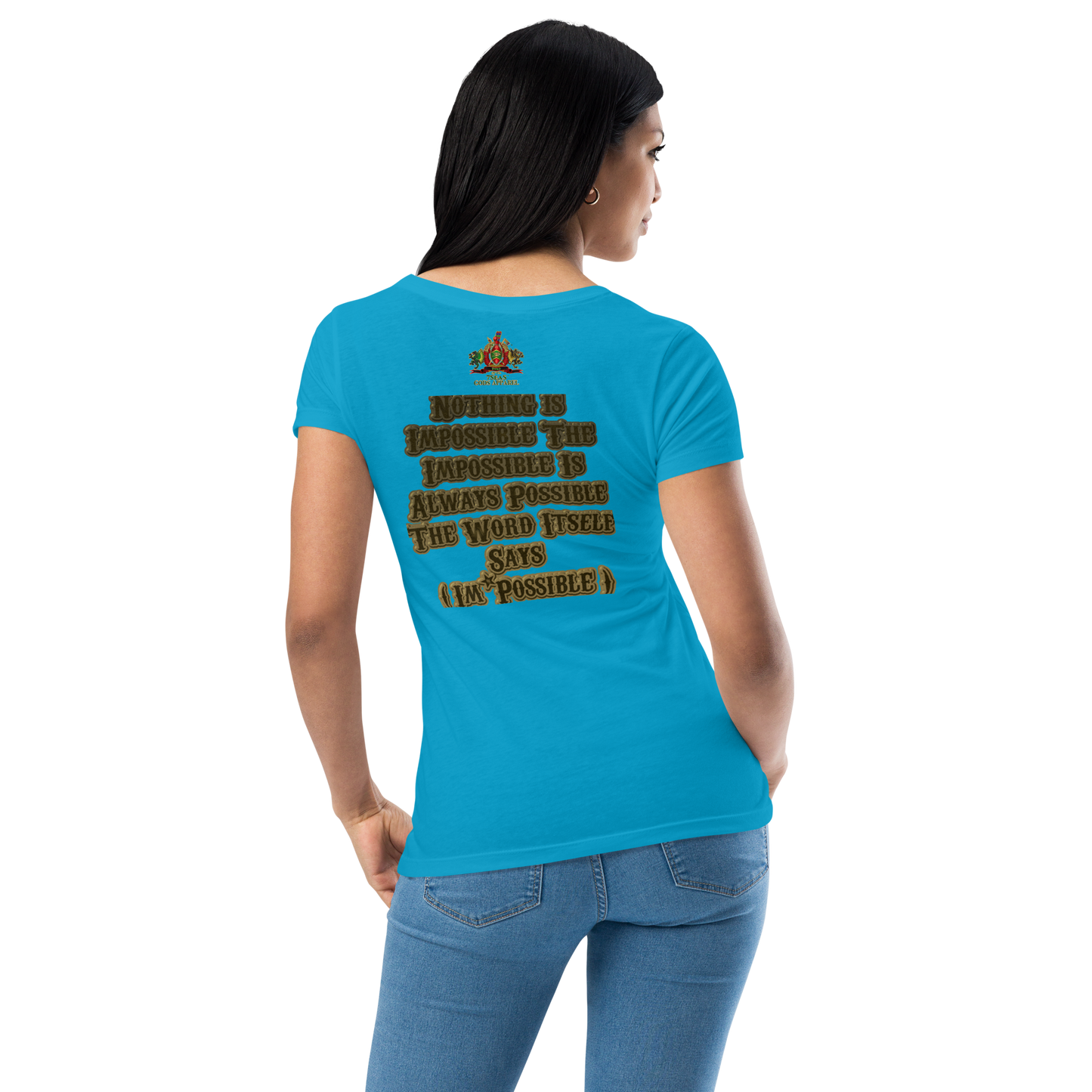 KHNUM - BYRD OF THE 7SEAS GODS APPAREL - BROWN - Goddess/Women fitted t-shirt