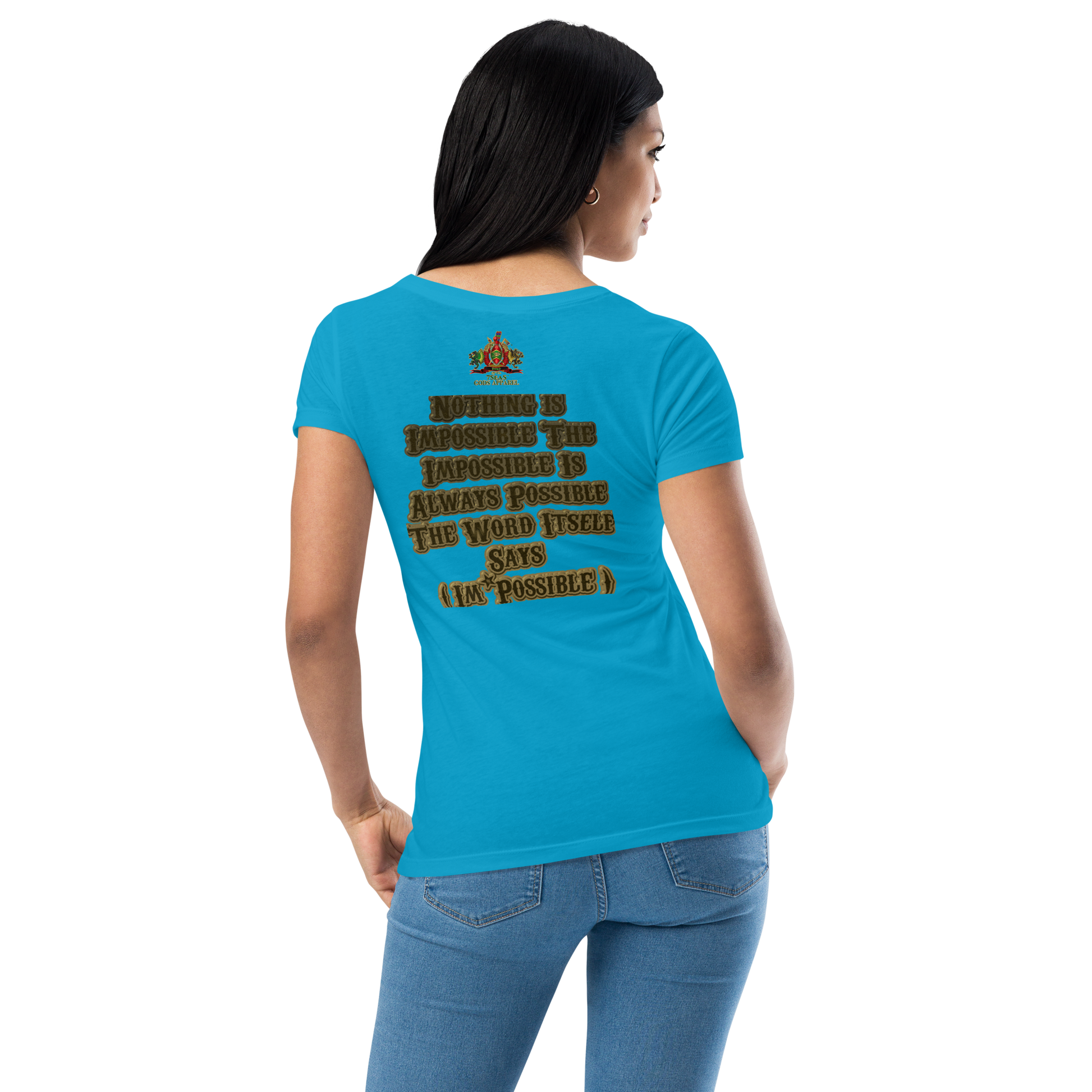 KHNUM - BYRD OF THE 7SEAS GODS APPAREL - BROWN - Goddess/Women fitted t-shirt