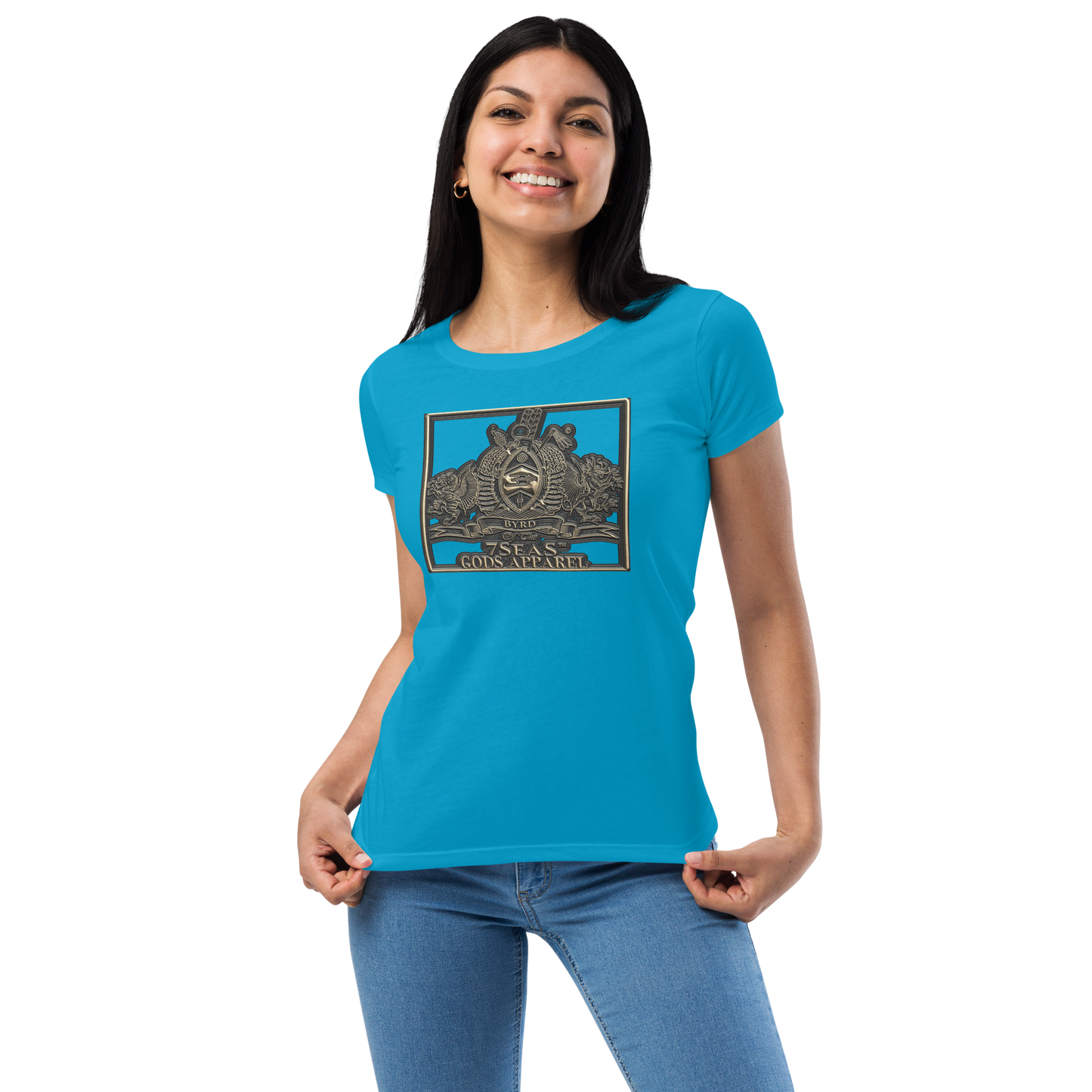 KHNUM - BYRD OF THE 7SEAS GODS APPAREL - BROWN - Goddess/Women fitted t-shirt