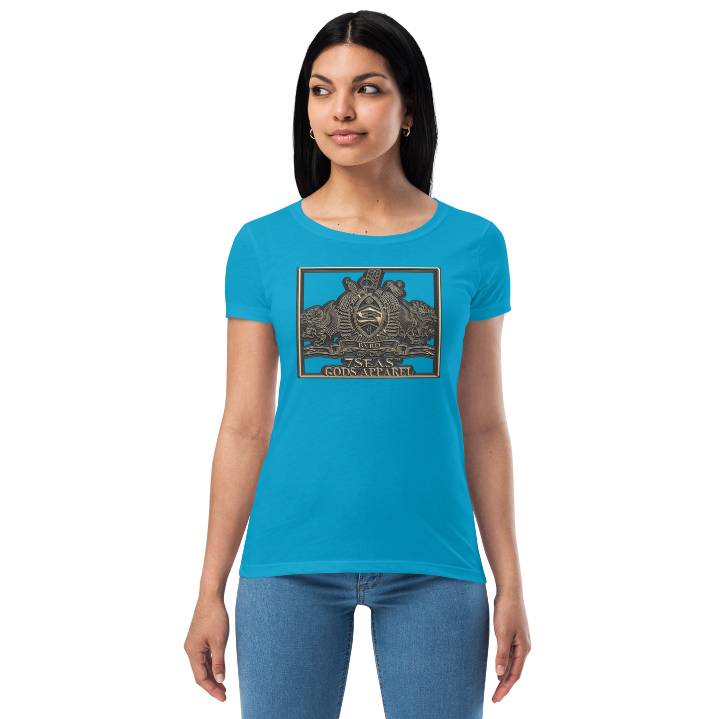 KHNUM - BYRD OF THE 7SEAS GODS APPAREL - BROWN - Goddess/Women fitted t-shirt