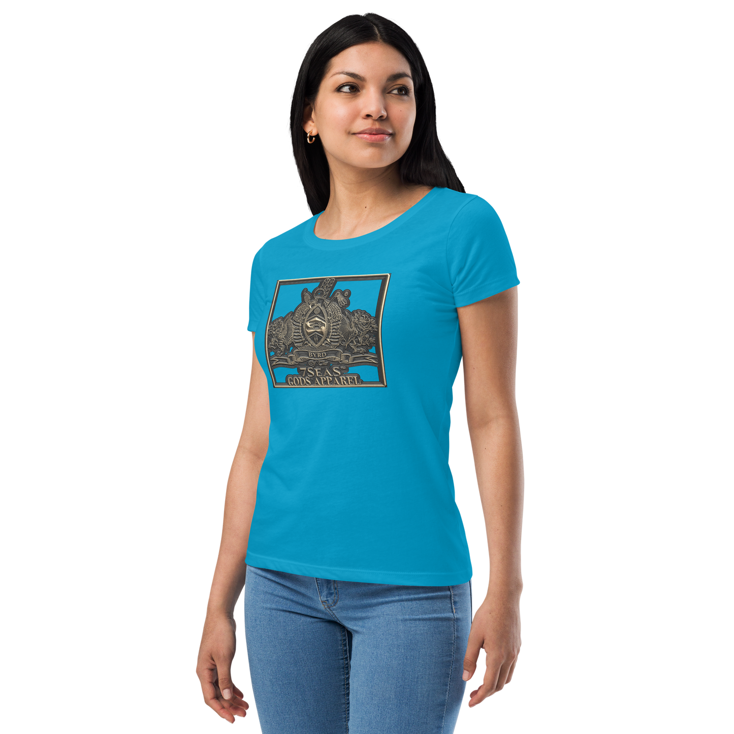 KHNUM - BYRD OF THE 7SEAS GODS APPAREL - BROWN - Goddess/Women fitted t-shirt