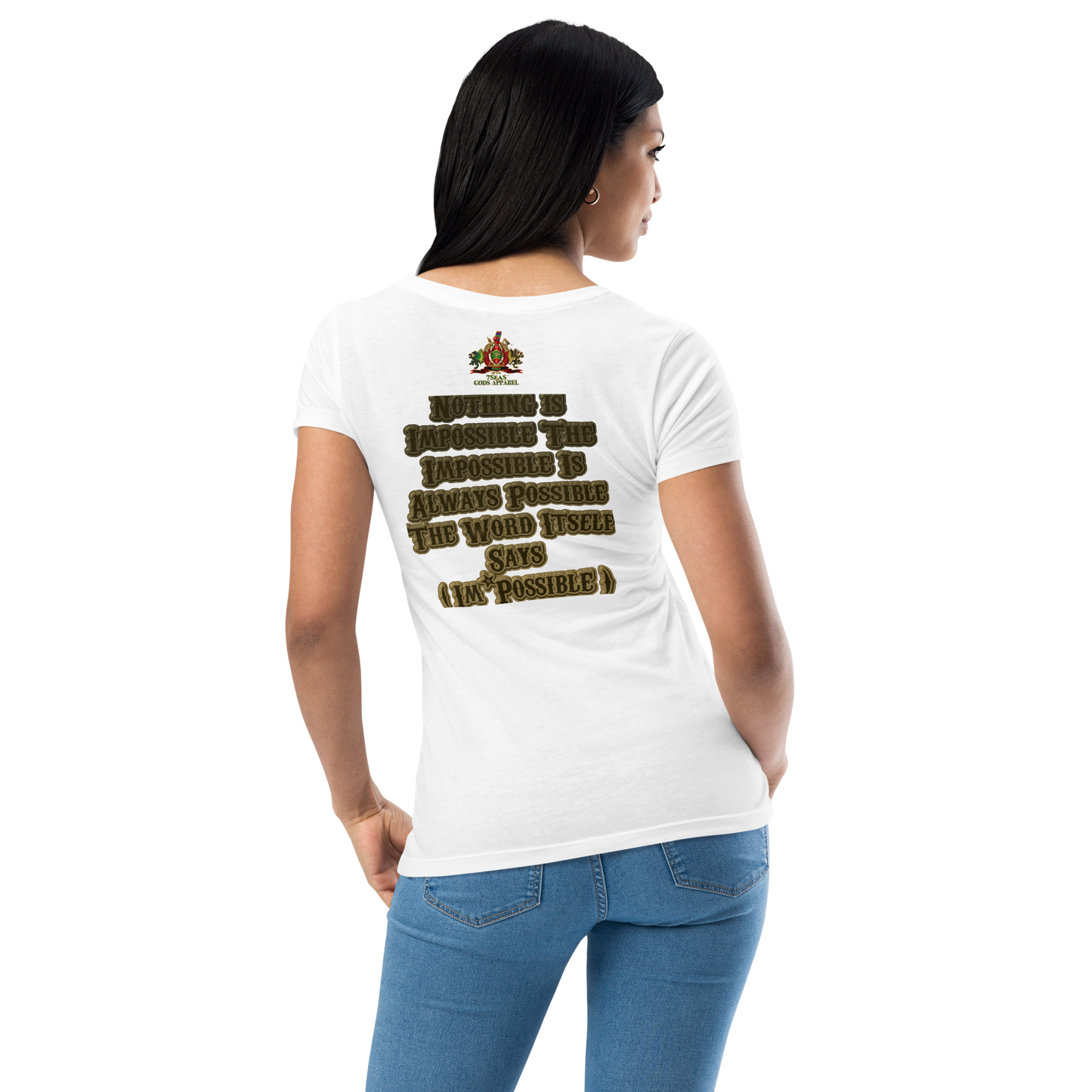 KHNUM - BYRD OF THE 7SEAS GODS APPAREL - BROWN - Goddess/Women fitted t-shirt