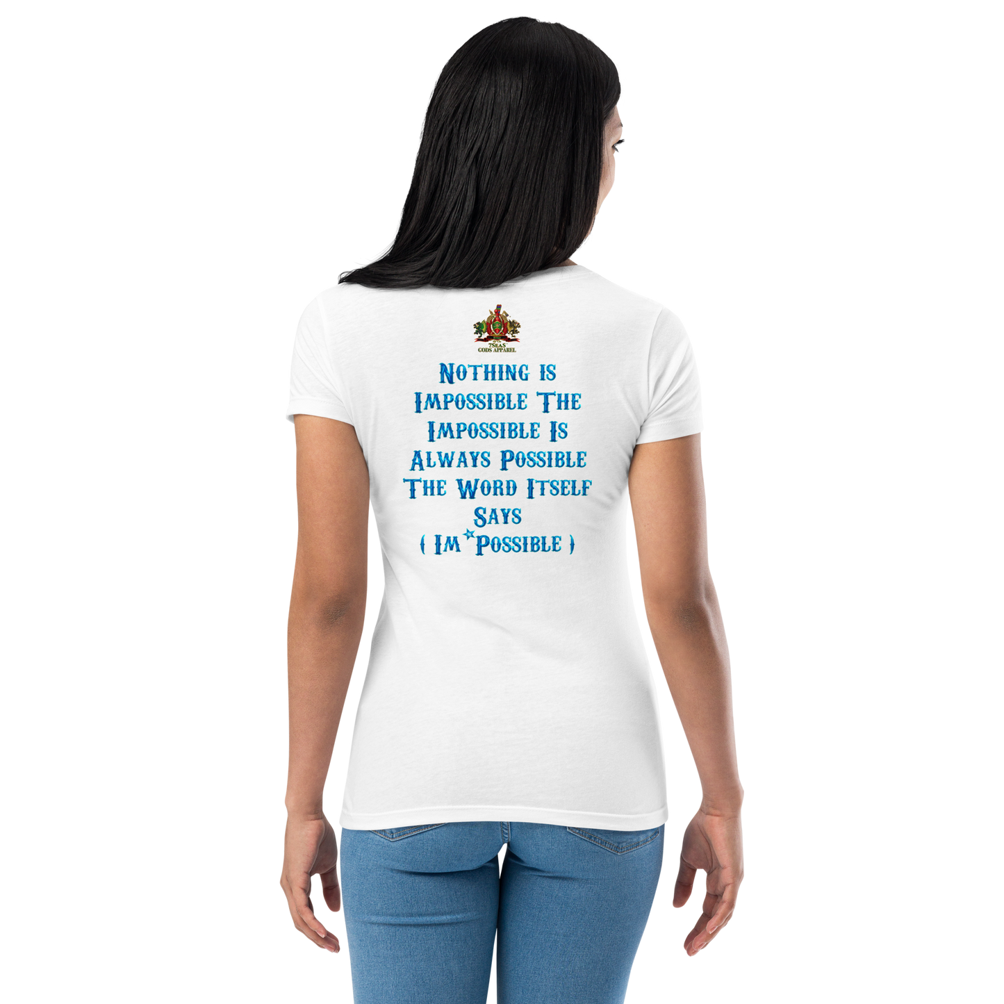 PTAH - BYRD OF THE 7SEAS GODS APPAREL - BLUE - Goddess/Women fitted t-shirt