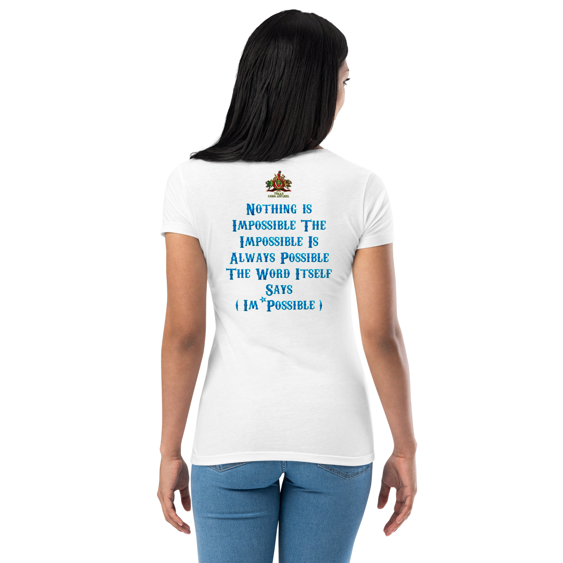 PTAH - BYRD OF THE 7SEAS GODS APPAREL - BLUE - Goddess/Women fitted t-shirt