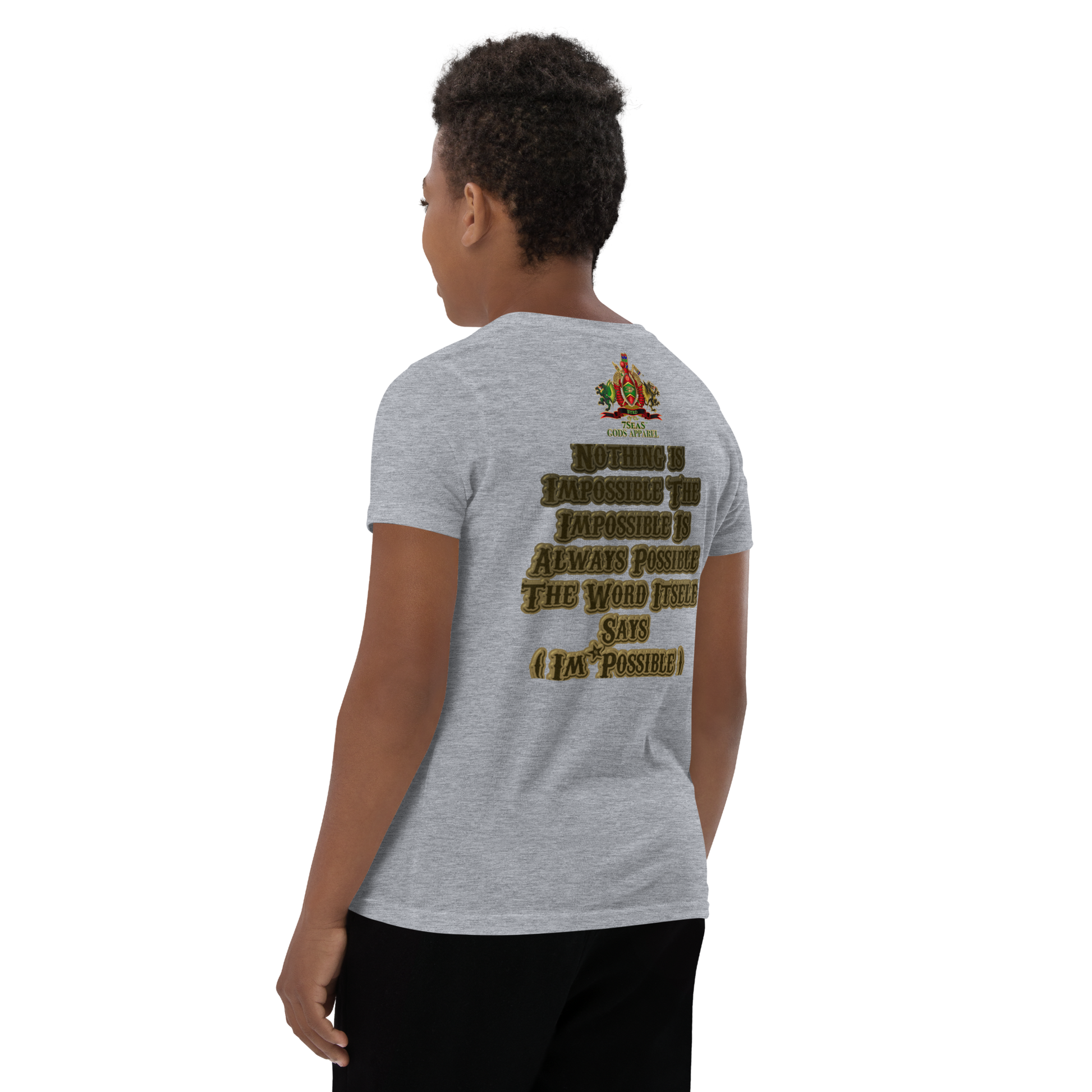 KHNUM - BYRD OF THE 7SEAS GODS APPAREL - BROWN - Youth Gods/Boys Short Sleeve T-Shirt