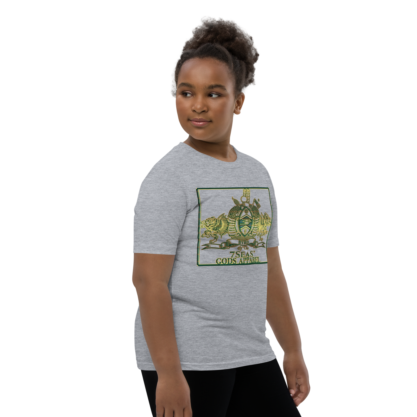 ENBYRD - BYRD OF THE 7SEAS GODS APPAREL - GREEN - Youth Goddess/Girls Short Sleeve T-Shirt