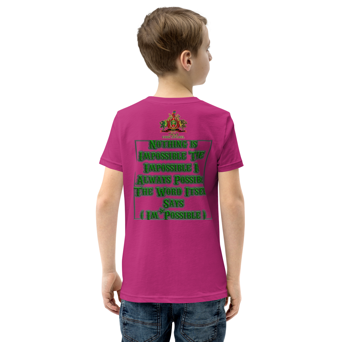 ENBYRD - BYRD OF THE 7SEAS GODS APPAREL - GREEN - Youth Gods/Boys Short Sleeve T-Shirt