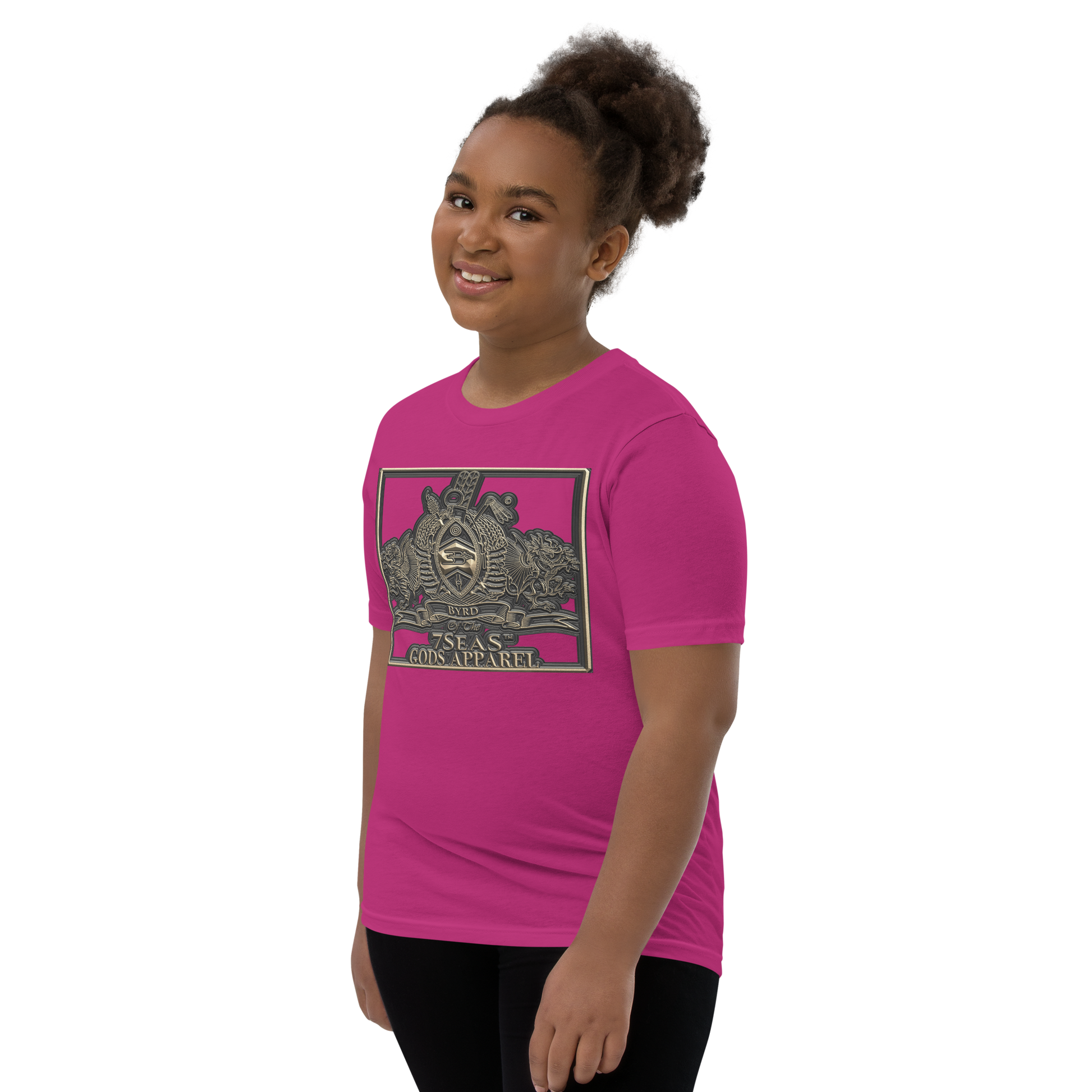 KHNUM - BYRD OF THE 7SEAS GODS APPAREL - BROWN - Youth Goddess/Girls Short Sleeve T-Shirt