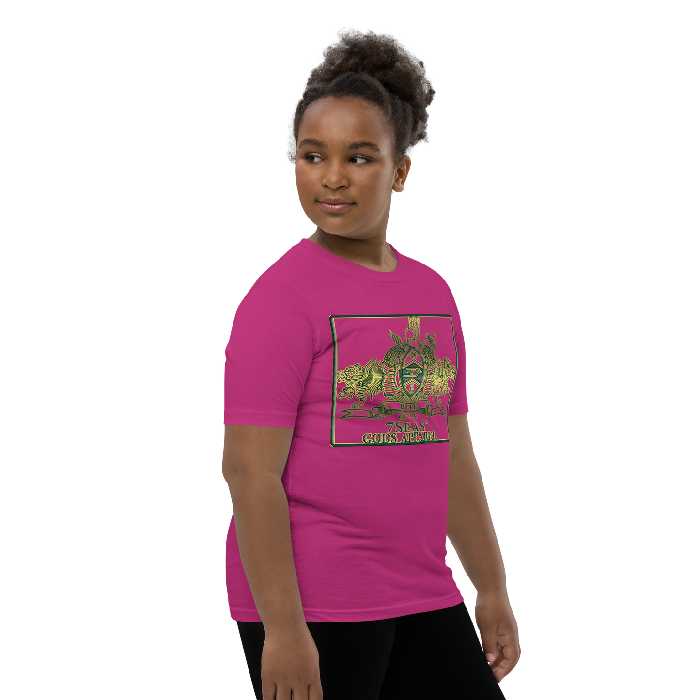 ENBYRD - BYRD OF THE 7SEAS GODS APPAREL - GREEN - Youth Goddess/Girls Short Sleeve T-Shirt