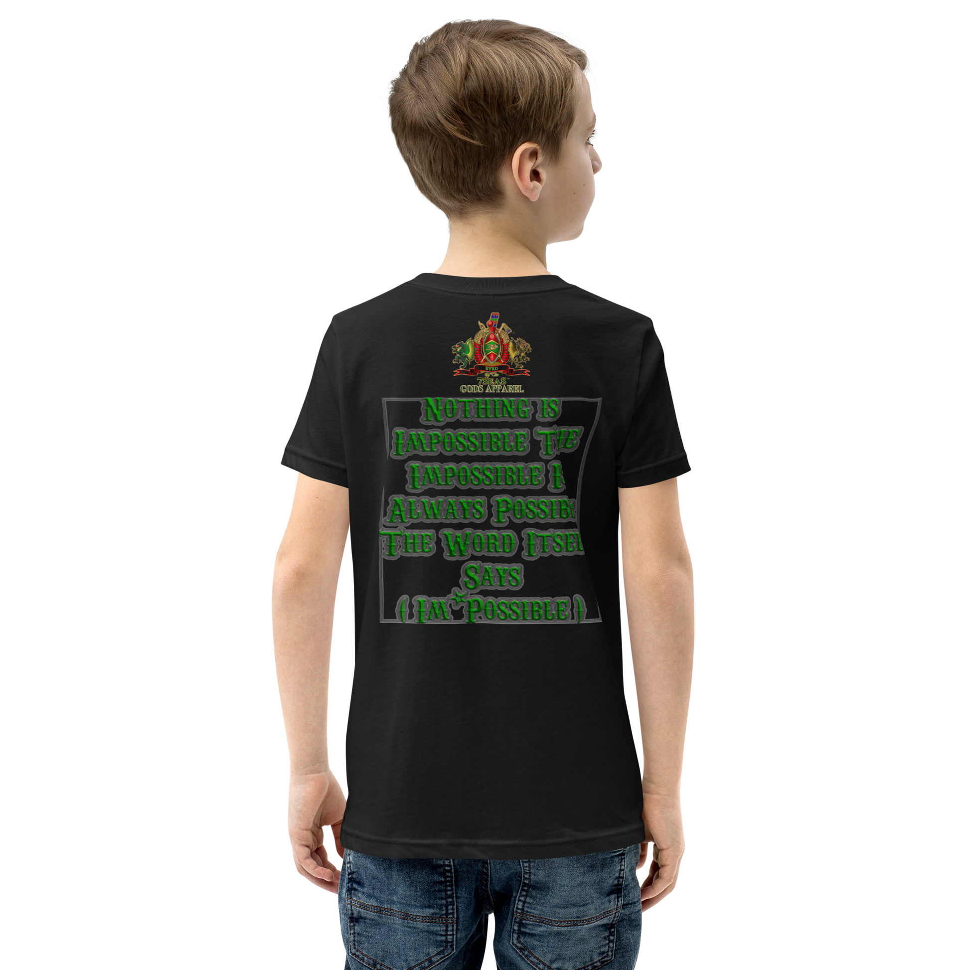 ENBYRD - BYRD OF THE 7SEAS GODS APPAREL - GREEN - Youth Gods/Boys Short Sleeve T-Shirt