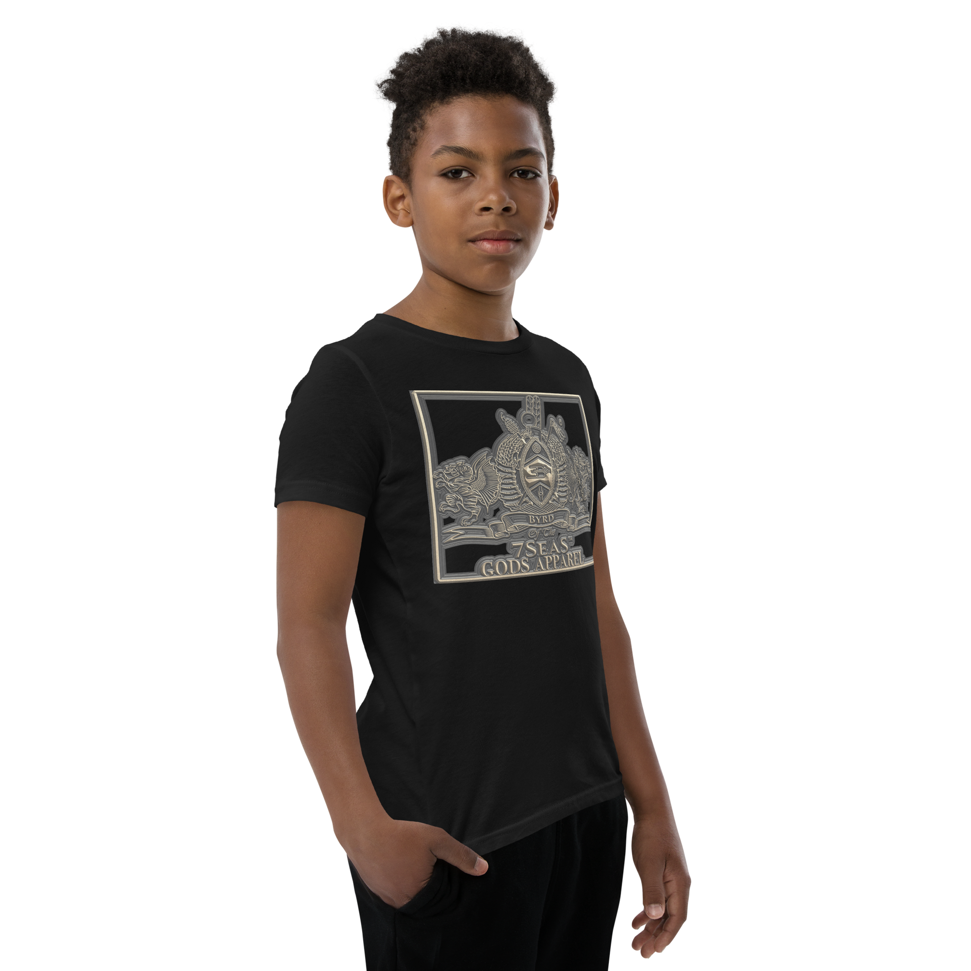 KHNUM - BYRD OF THE 7SEAS GODS APPAREL - BROWN - Youth Gods/Boys Short Sleeve T-Shirt