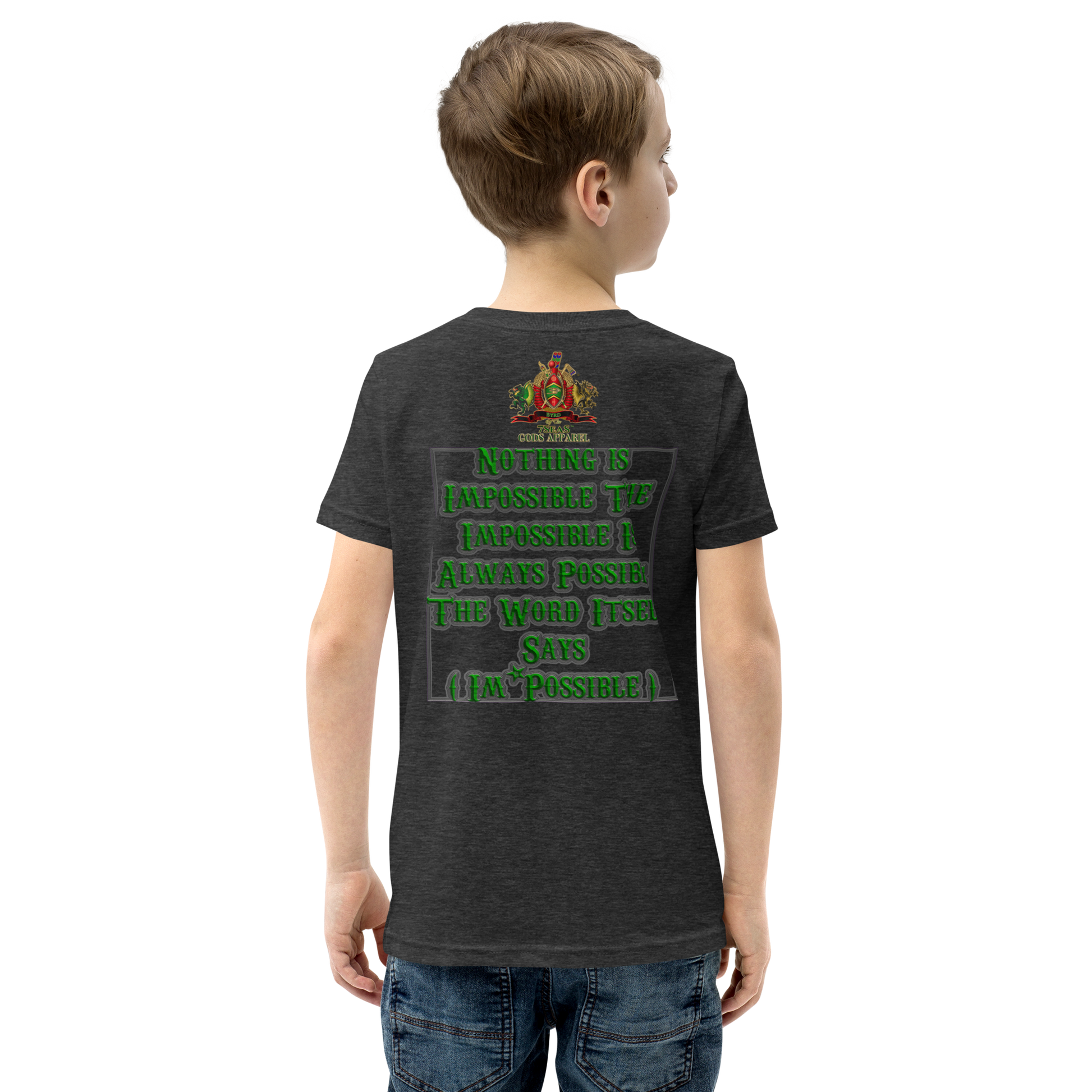 ENBYRD - BYRD OF THE 7SEAS GODS APPAREL - GREEN - Youth Gods/Boys Short Sleeve T-Shirt