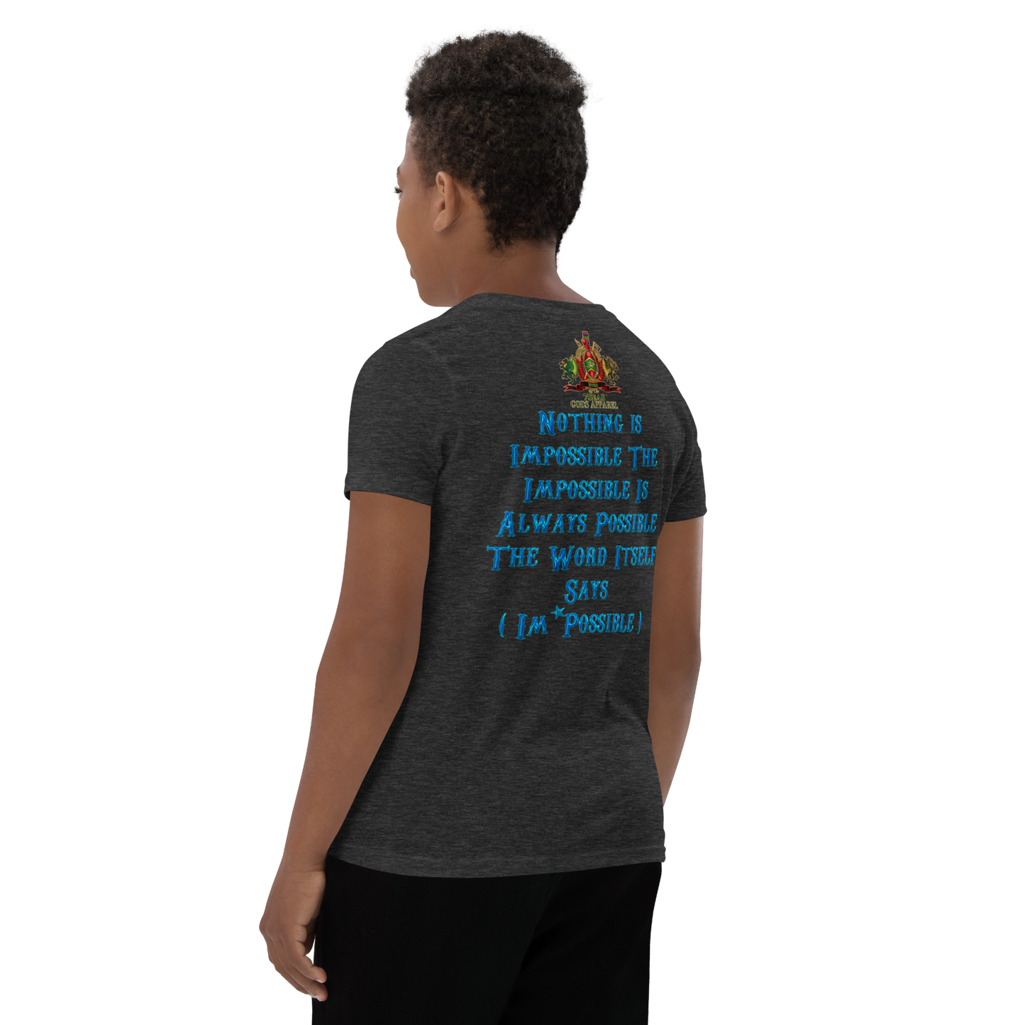 PTAH - BYRD OF THE 7SEAS GODS APPAREL - BLUE - Youth Gods/Boys Short Sleeve T-Shirt