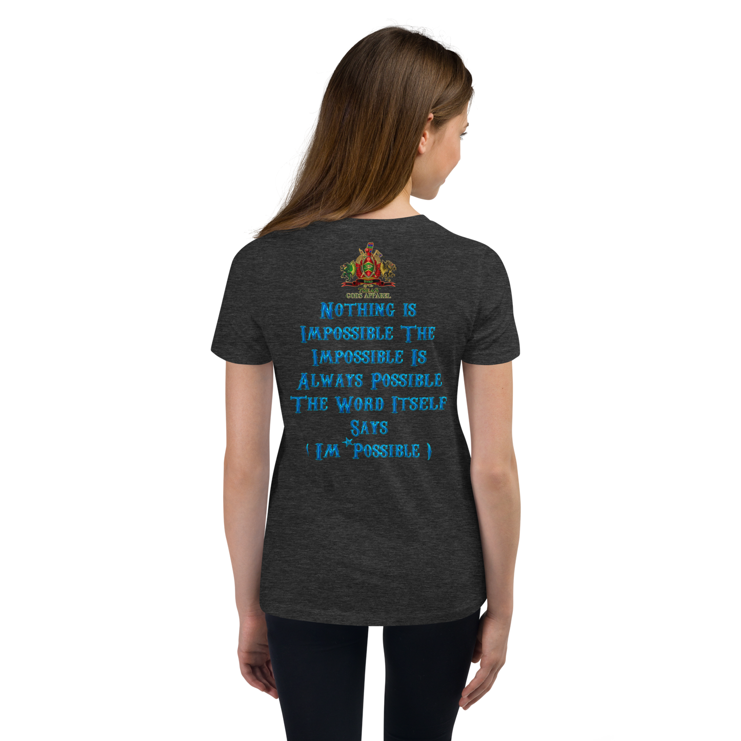 PTAH - BYRD OF THE 7SEAS GODS APPAREL - BLUE - Youth Goddess/Girls Short Sleeve T-Shirt