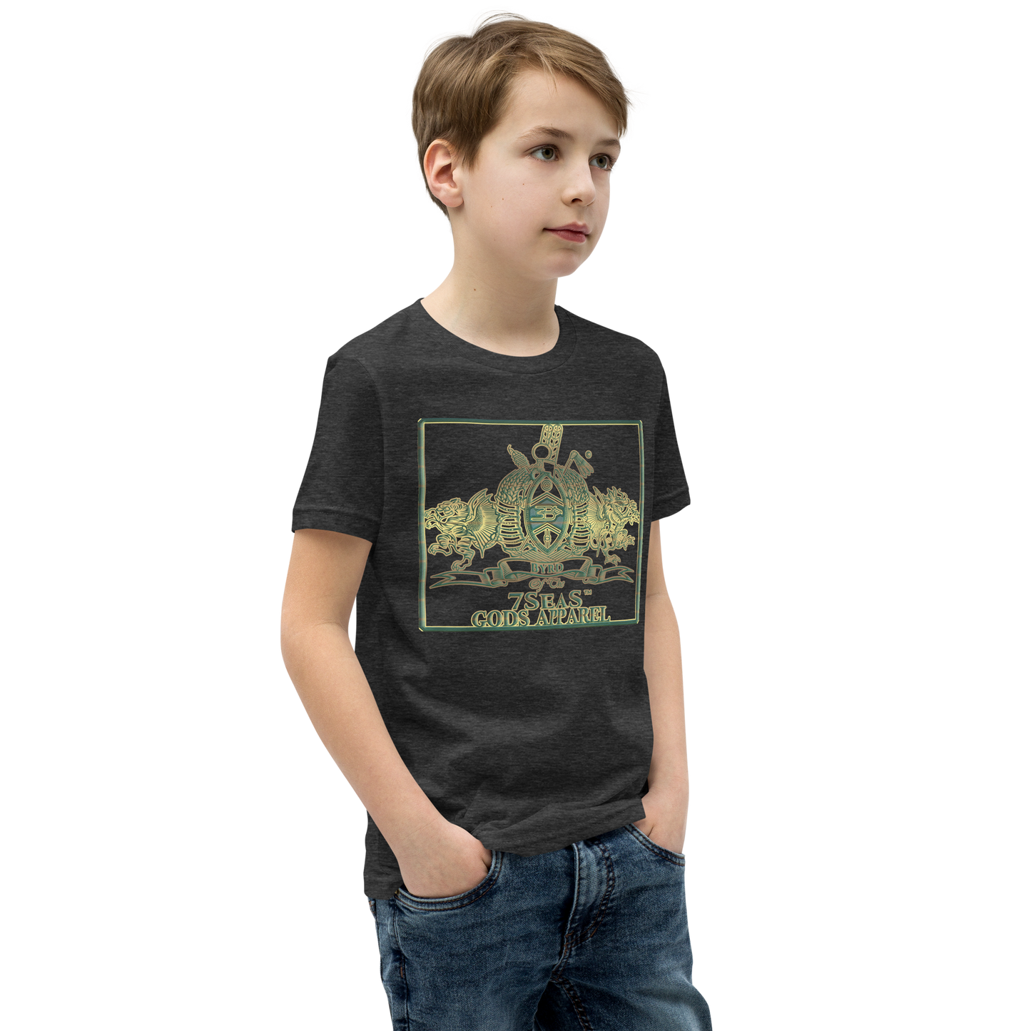 ENBYRD - BYRD OF THE 7SEAS GODS APPAREL - GREEN - Youth Gods/Boys Short Sleeve T-Shirt