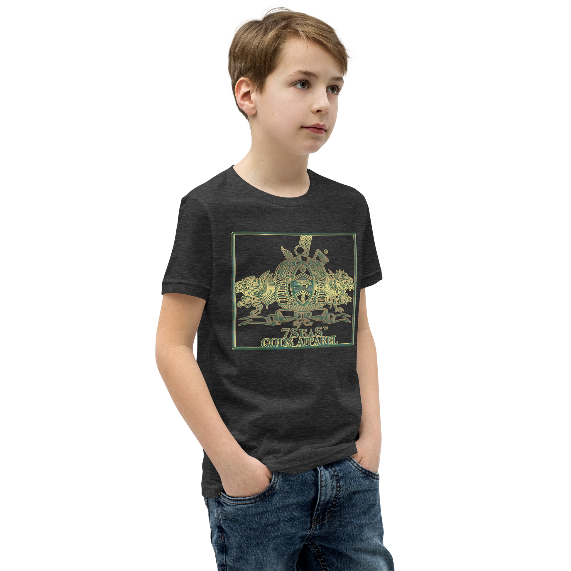 ENBYRD - BYRD OF THE 7SEAS GODS APPAREL - GREEN - Youth Gods/Boys Short Sleeve T-Shirt