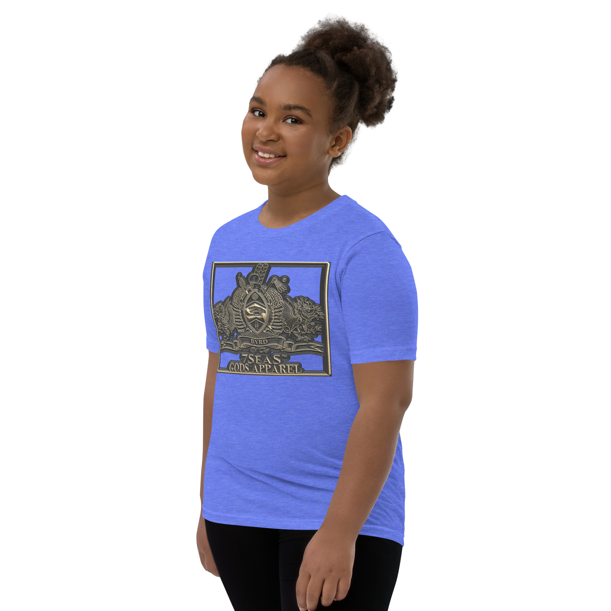 KHNUM - BYRD OF THE 7SEAS GODS APPAREL - BROWN - Youth Goddess/Girls Short Sleeve T-Shirt