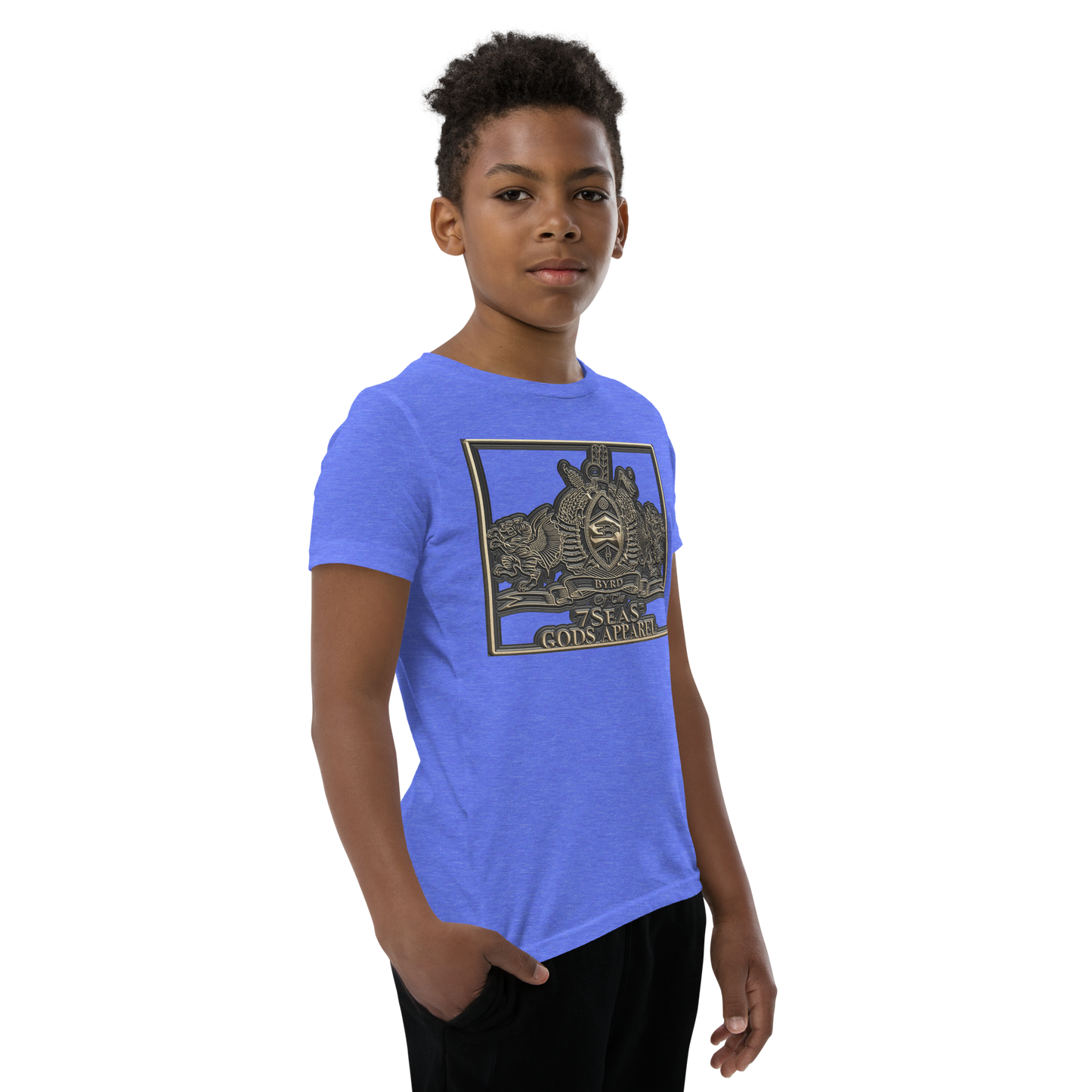 KHNUM - BYRD OF THE 7SEAS GODS APPAREL - BROWN - Youth Gods/Boys Short Sleeve T-Shirt