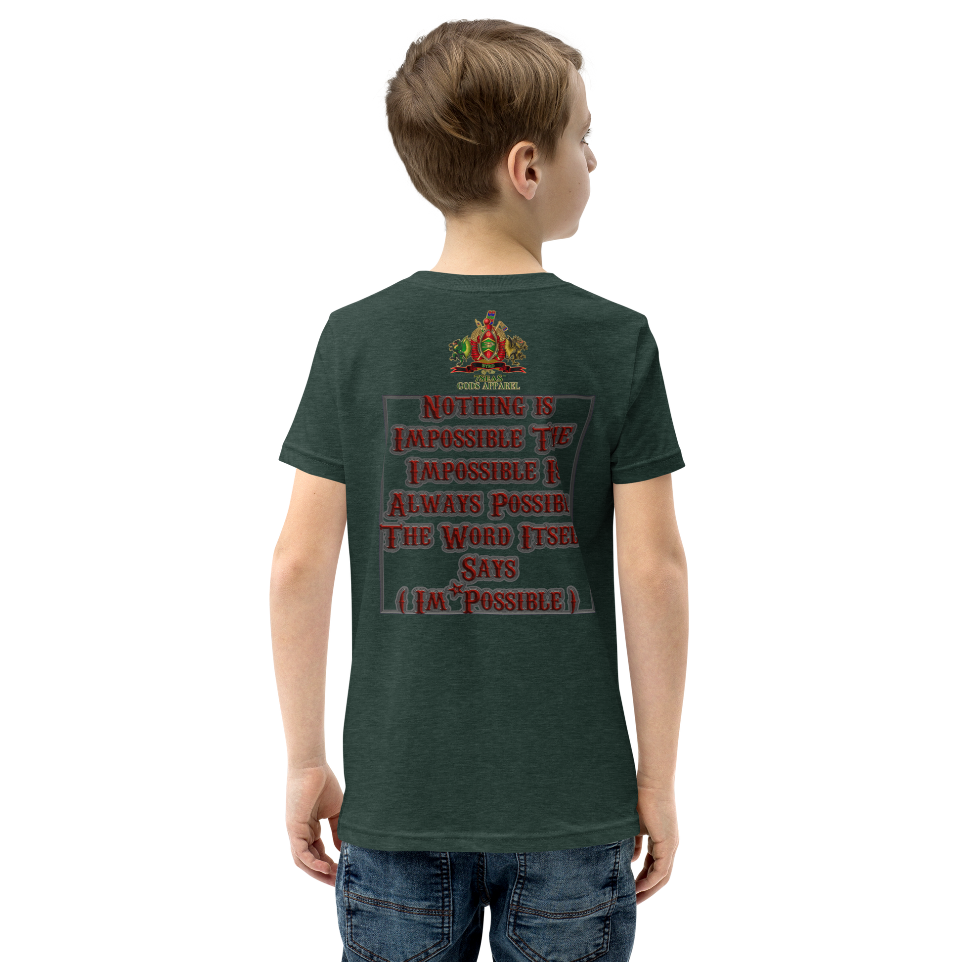 SOBEK - BYRD OF THE 7SEAS GODS APPAREL - BLUE/RED/GREEN - Youth Gods/Boys Short Sleeve T-Shirt