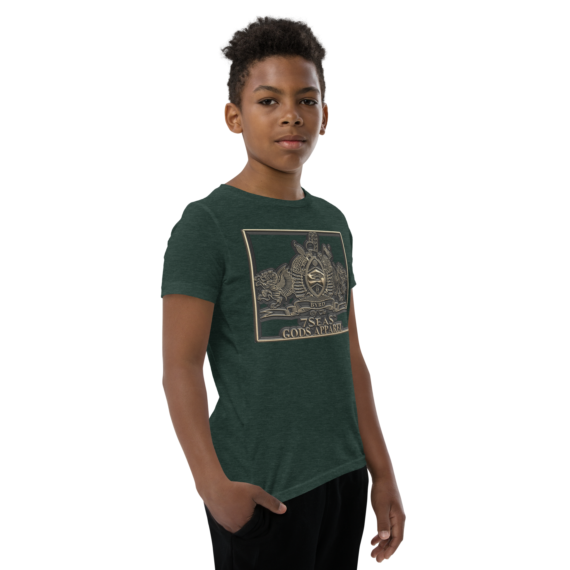 KHNUM - BYRD OF THE 7SEAS GODS APPAREL - BROWN - Youth Gods/Boys Short Sleeve T-Shirt