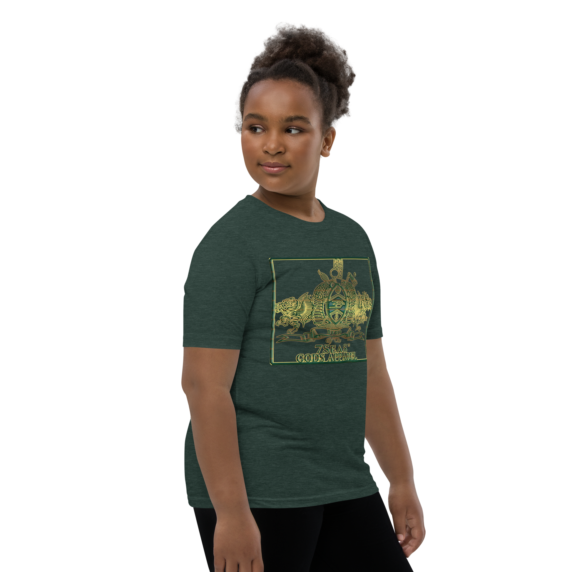 ENBYRD - BYRD OF THE 7SEAS GODS APPAREL - GREEN - Youth Goddess/Girls Short Sleeve T-Shirt