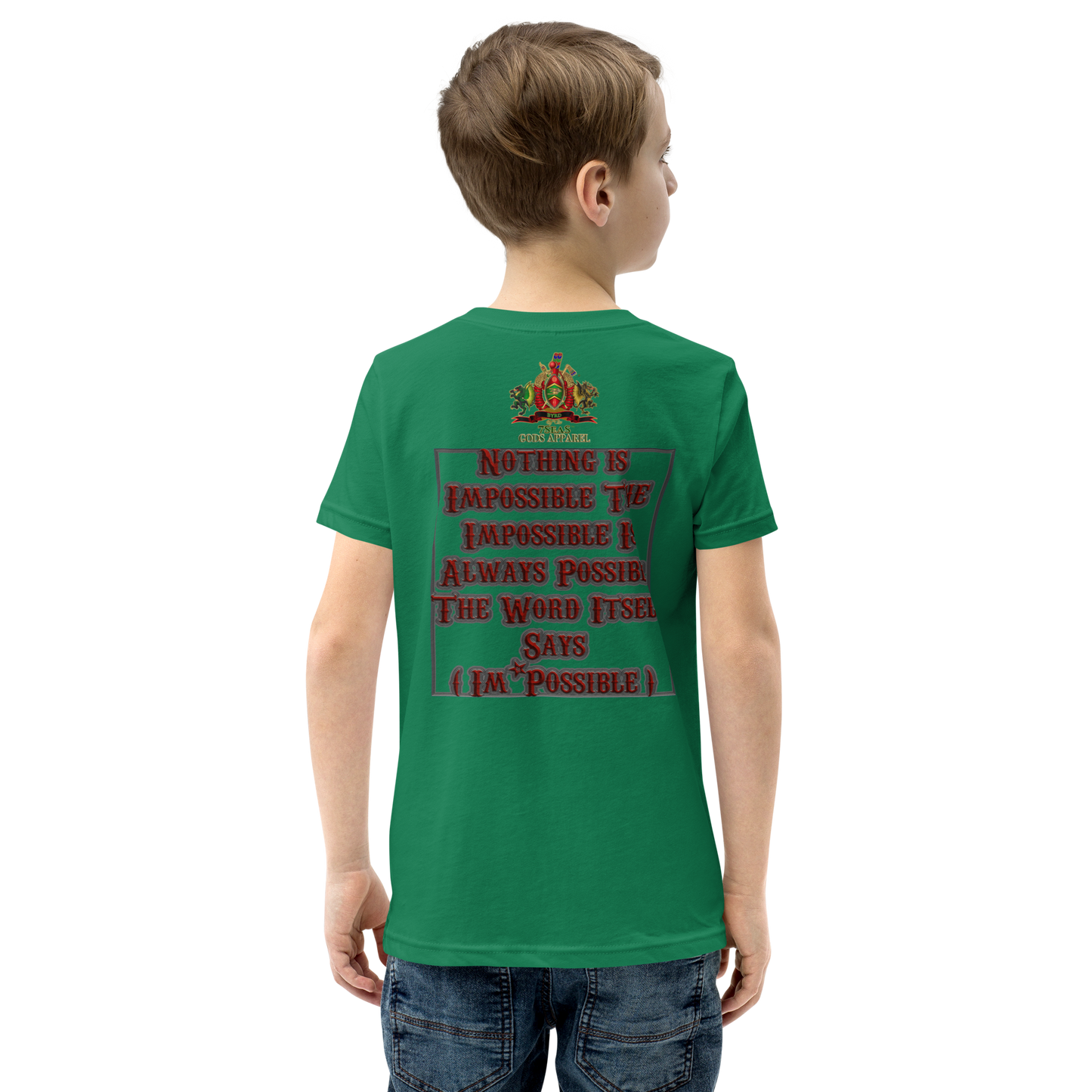 SOBEK - BYRD OF THE 7SEAS GODS APPAREL - BLUE/RED/GREEN - Youth Gods/Boys Short Sleeve T-Shirt